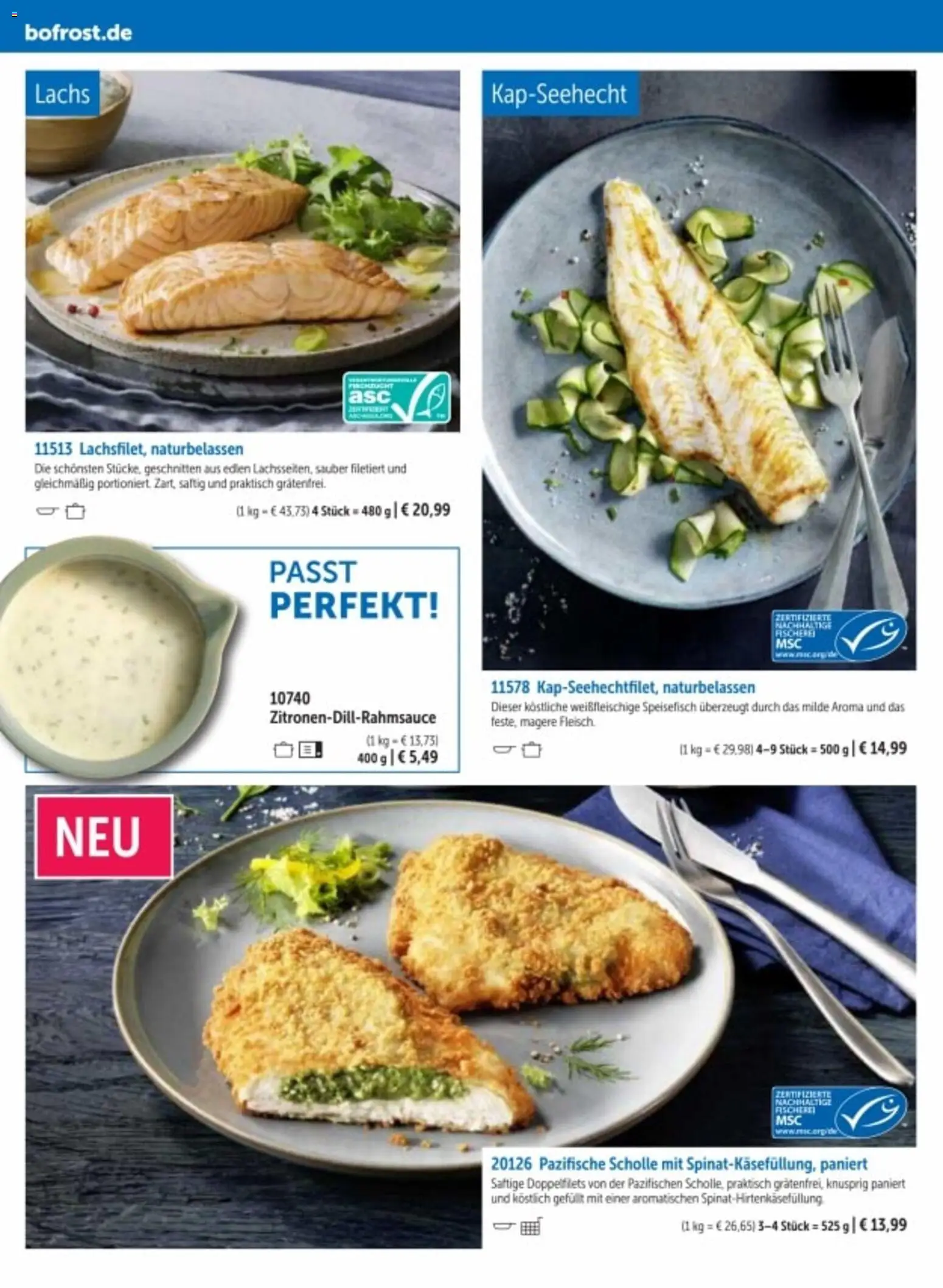 Bofrost Katalog – gültig ab 06.03.2026 | Seite: 58 | Produkte: Lachs, Fleisch