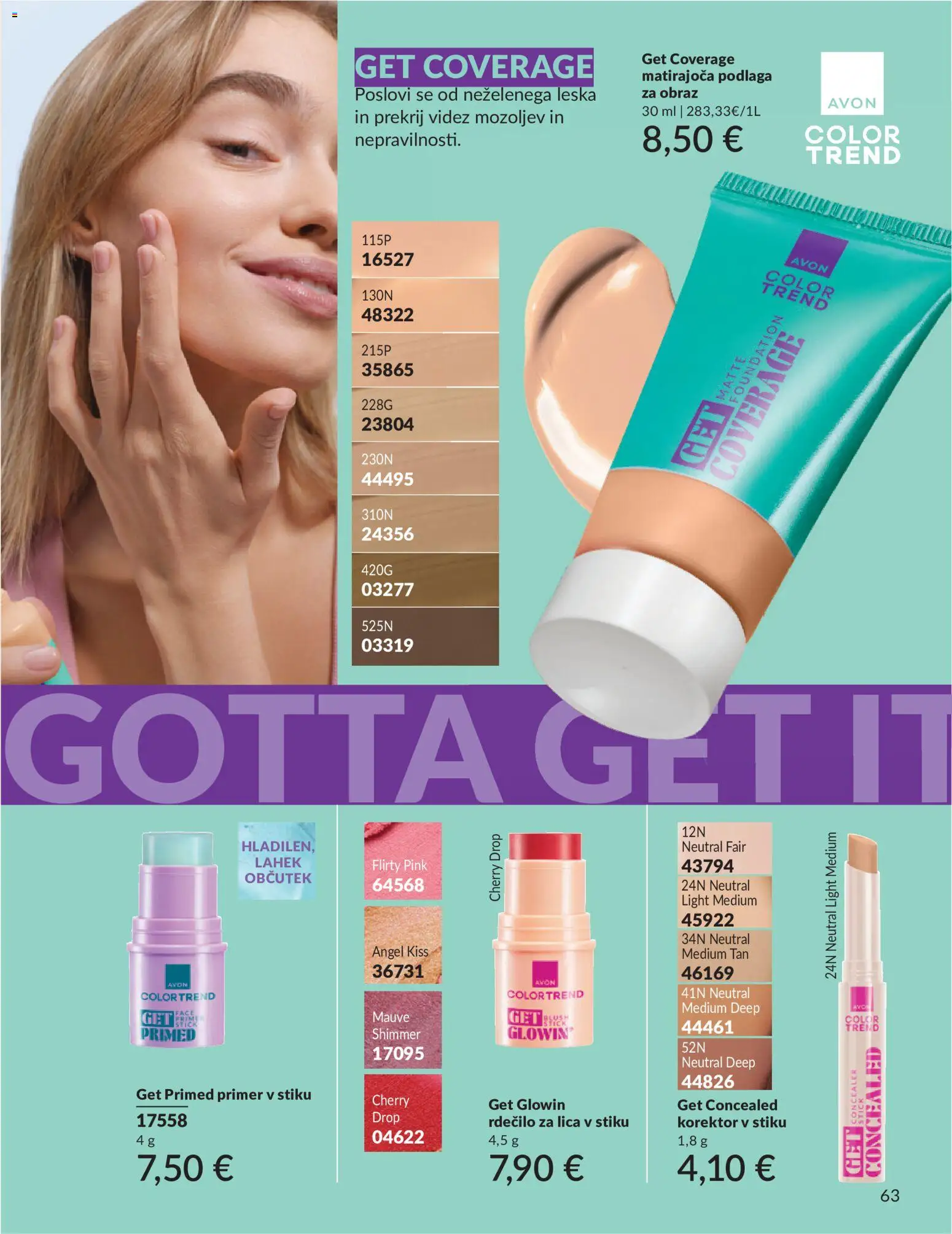 Novi Avon katalog ponudbe – veljaven od 01.08.2026 | Stran: 63 | Izdelki: Rdečilo za lica, Korektor