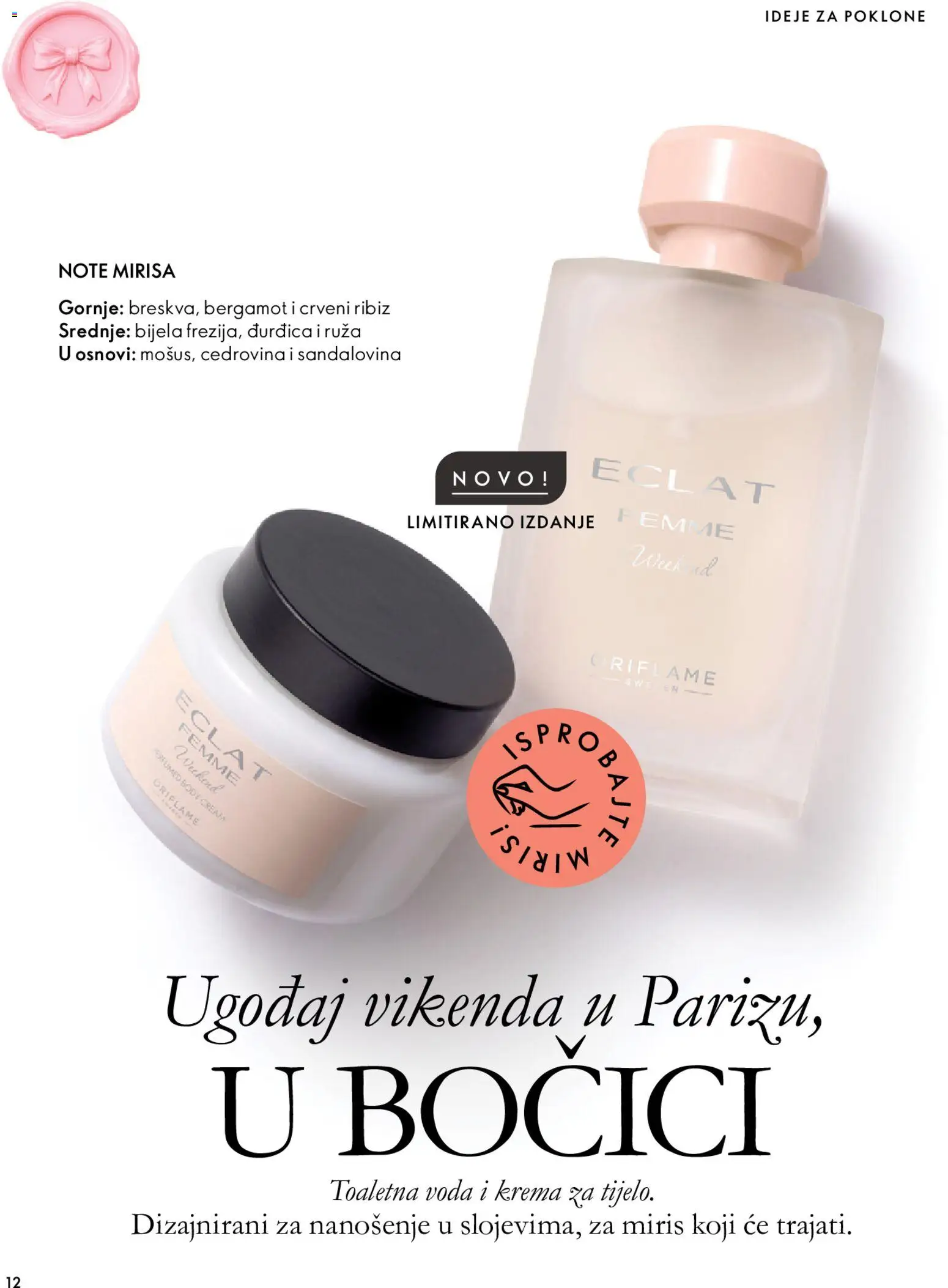 Oriflame katalog | vrijedi od 18.11.2026 | Stranica: 12 | Proizvodi: Miris, Krema, Voda, Ruza