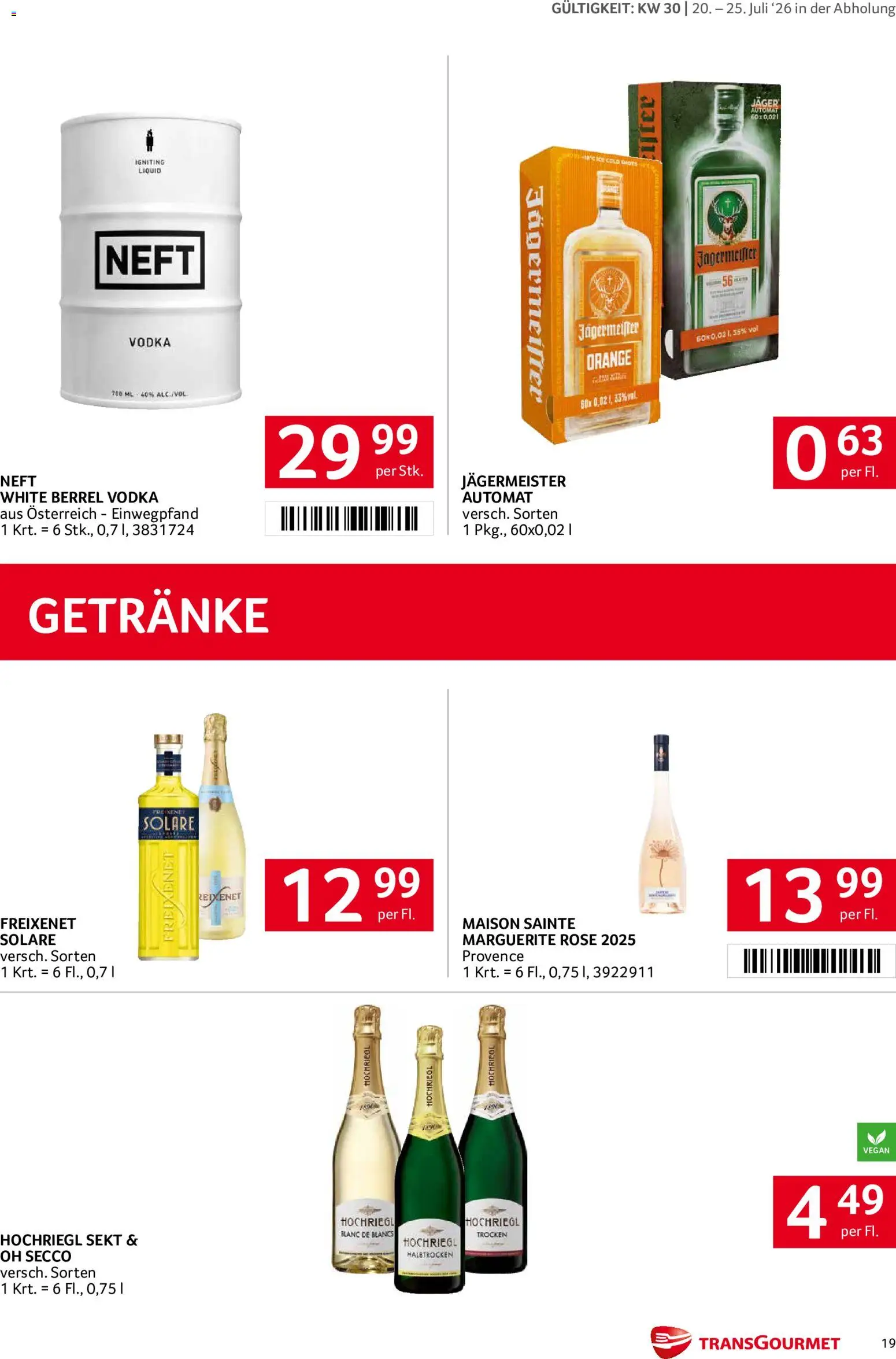 Transgourmet Flugblatt gültig ab 20.07.2026 | Seite: 18