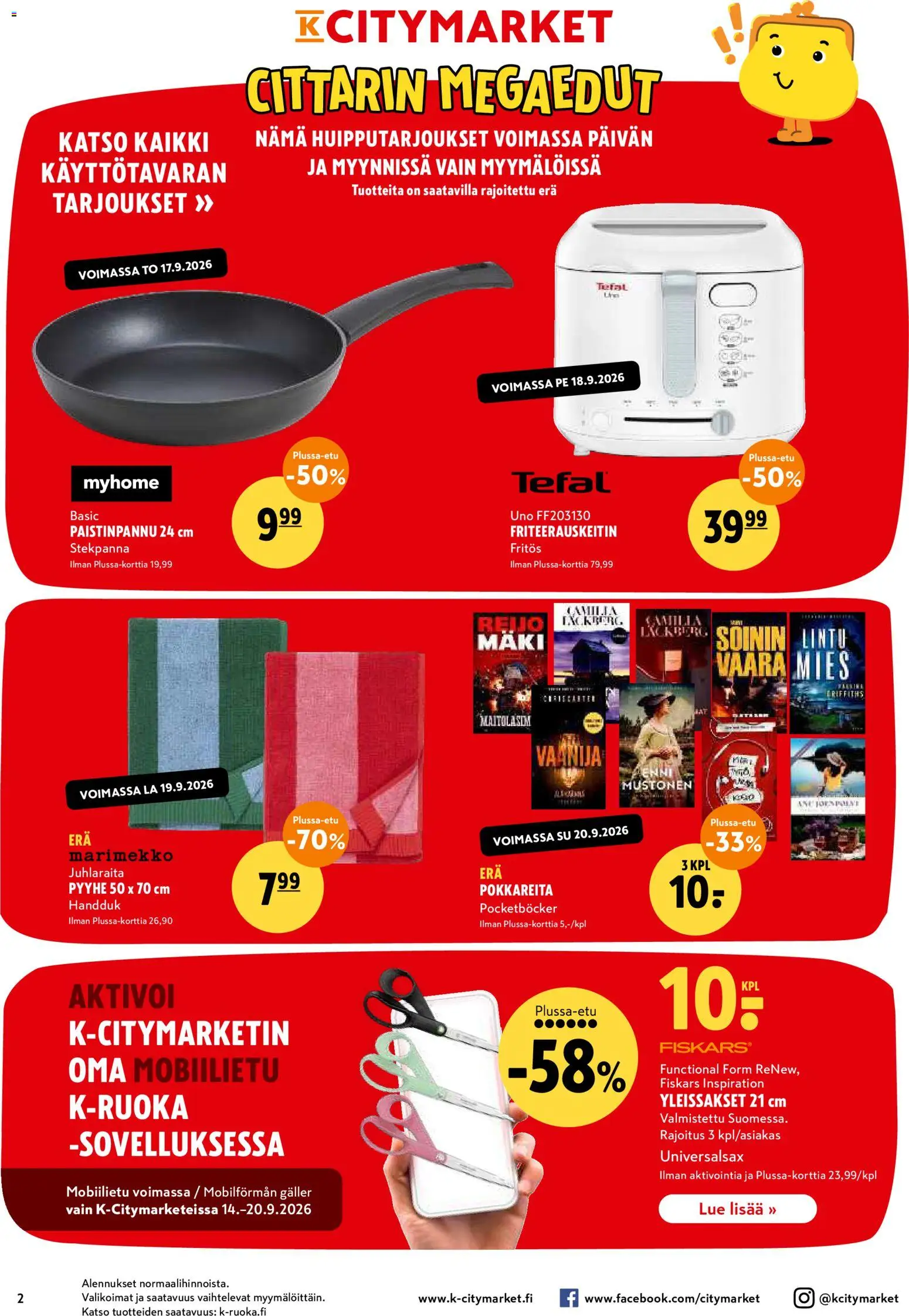 K-Citymarket tarjoukset – voimassa 17/09/2026 alkaen | Sivu: 2