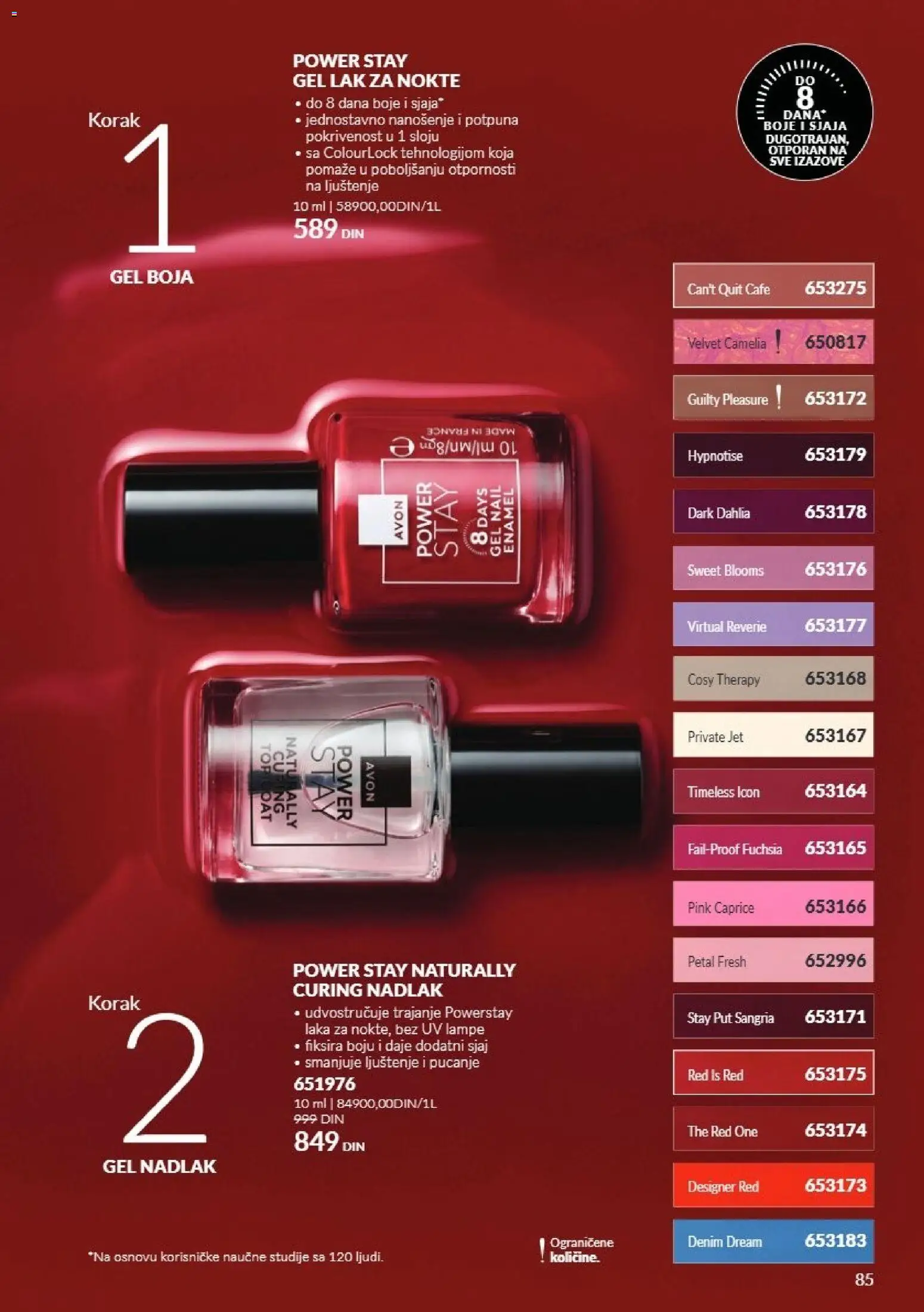 AVON katalog - važi od 01.11.2026 | Strana: 85 | Proizvode: Lak za nokte