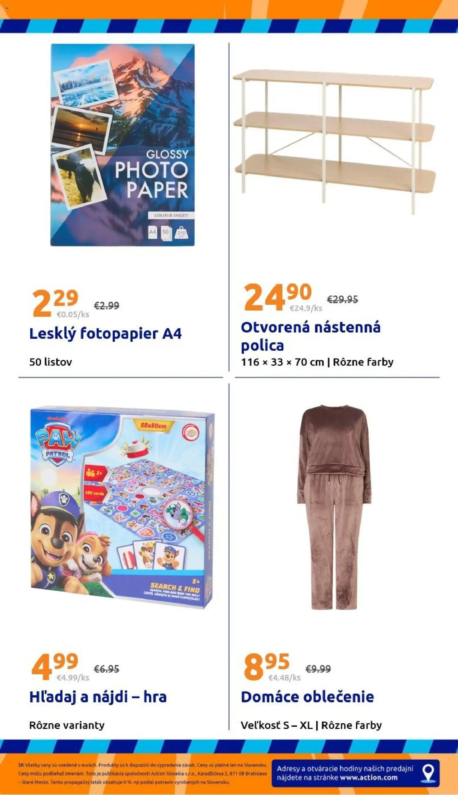 Nové Action akcie – leták je platný od 16.09.2026 | Strana: 32 | Produkty: Hodiny, Polica, Hra
