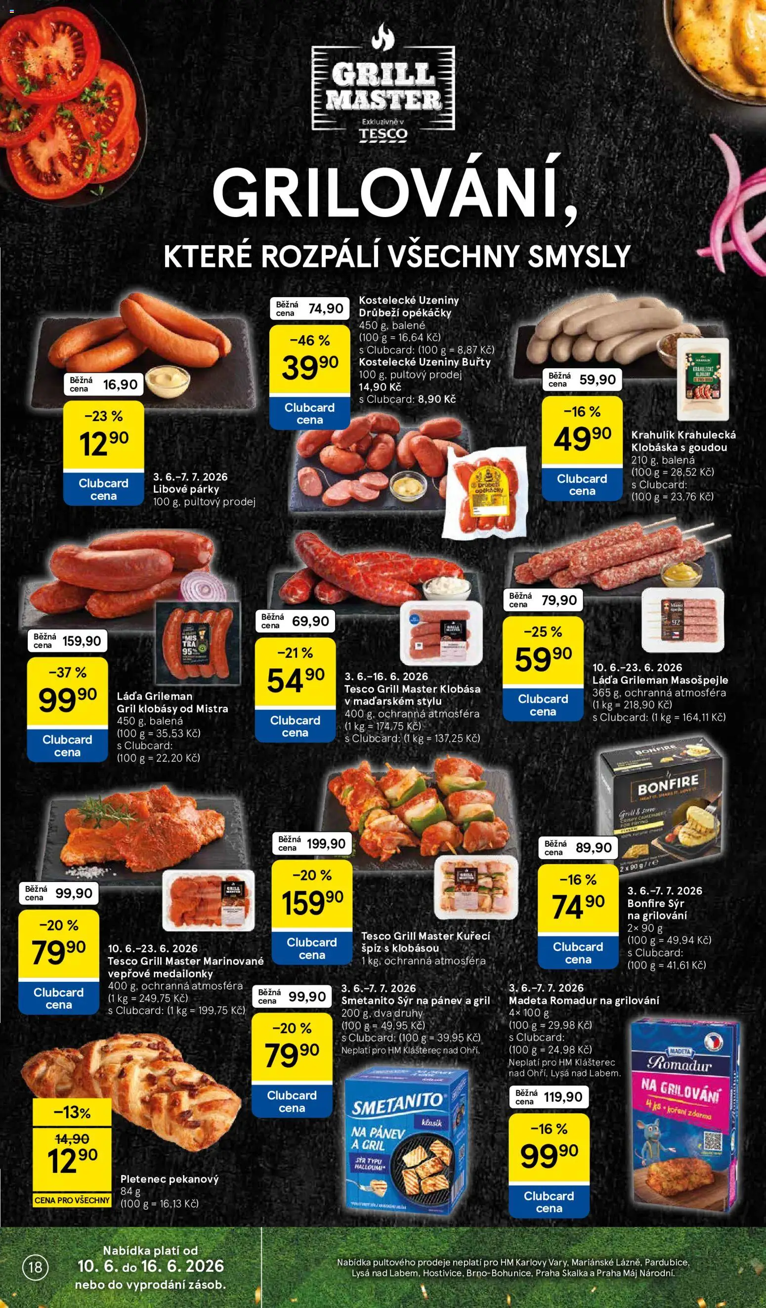 Tesco leták - Hypermarket od 10.06.2026 | Strana: 18 | Produkty: Pánev, Skalka, Romadur, Halloumi