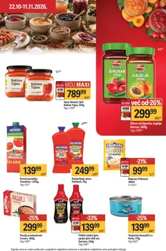 Maxi nedeljni katalog - pregled Maxi kataloga - važi od 22.10.2026 | Strana: 23 | Proizvode: Majonez, Ajvar, Pasta, Kajsija