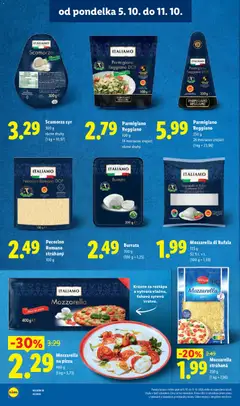 Lidl leták platný od 05.10.2026 | Strana: 24 | Produkty: Syr, Pizza, Mozzarella, Parmigiano Reggiano
