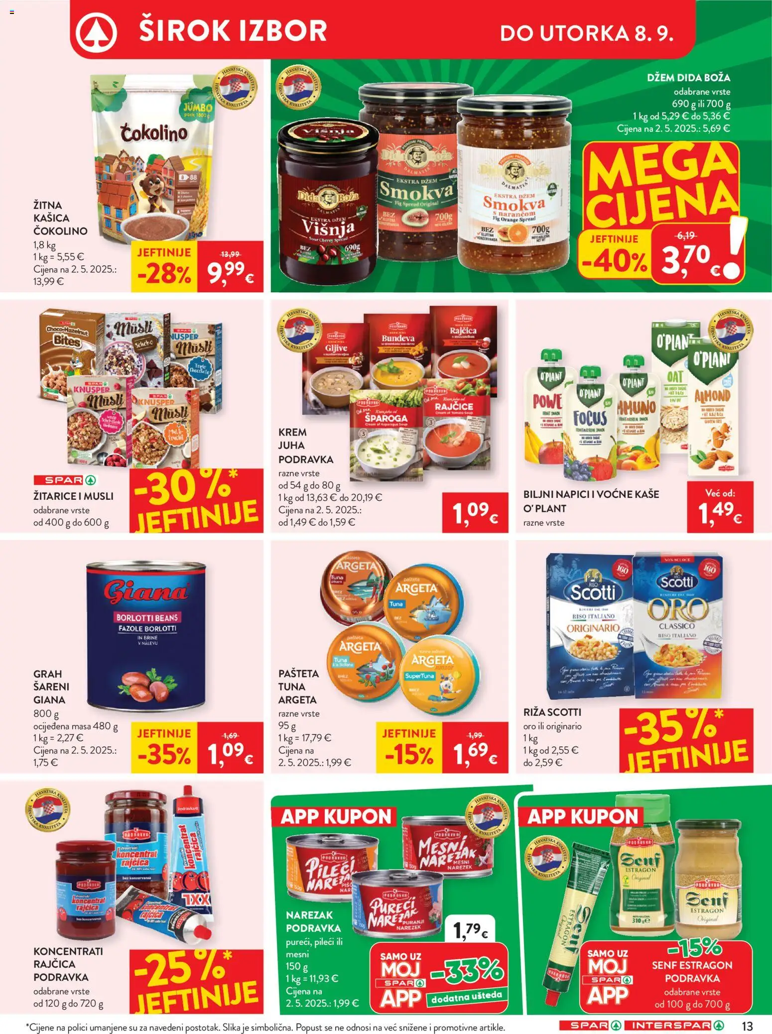Interspar katalog | vrijedi od 02.09.2026 | Stranica: 15 | Proizvodi: Biljni napici, Riža, Narezak, Gljive