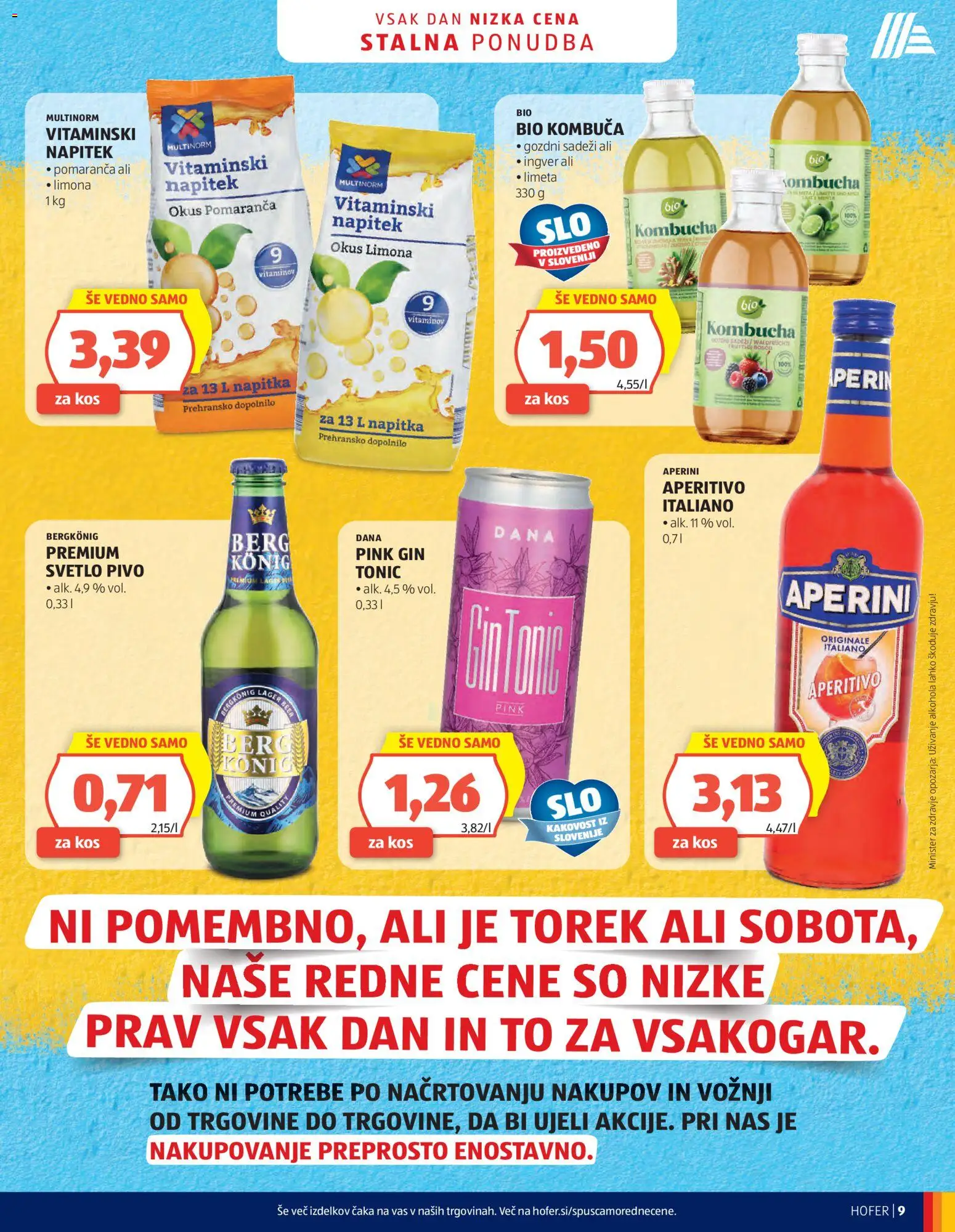Hofer SI katalog | vrijedi od 27.05.2026 | Stranica: 9 | Proizvodi: Gin, Pivo, Tonic, Limeta