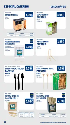 Pré-visualização Makro Especial Catering válido de 15.04.2026 | Página: 50 | Produtos: Faca, Talheres