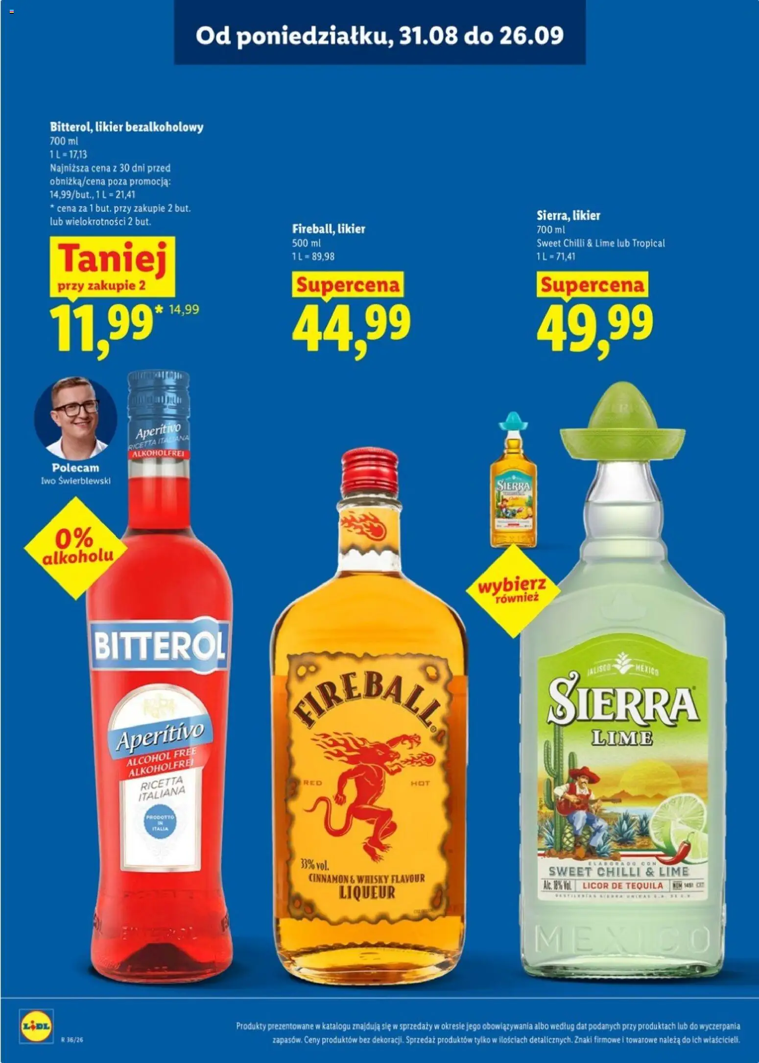Lidl Katalog alkoholi mocnych od 31.08.2026 | Strona: 22 | Produkty: Bitterol, Tequila, Whisky