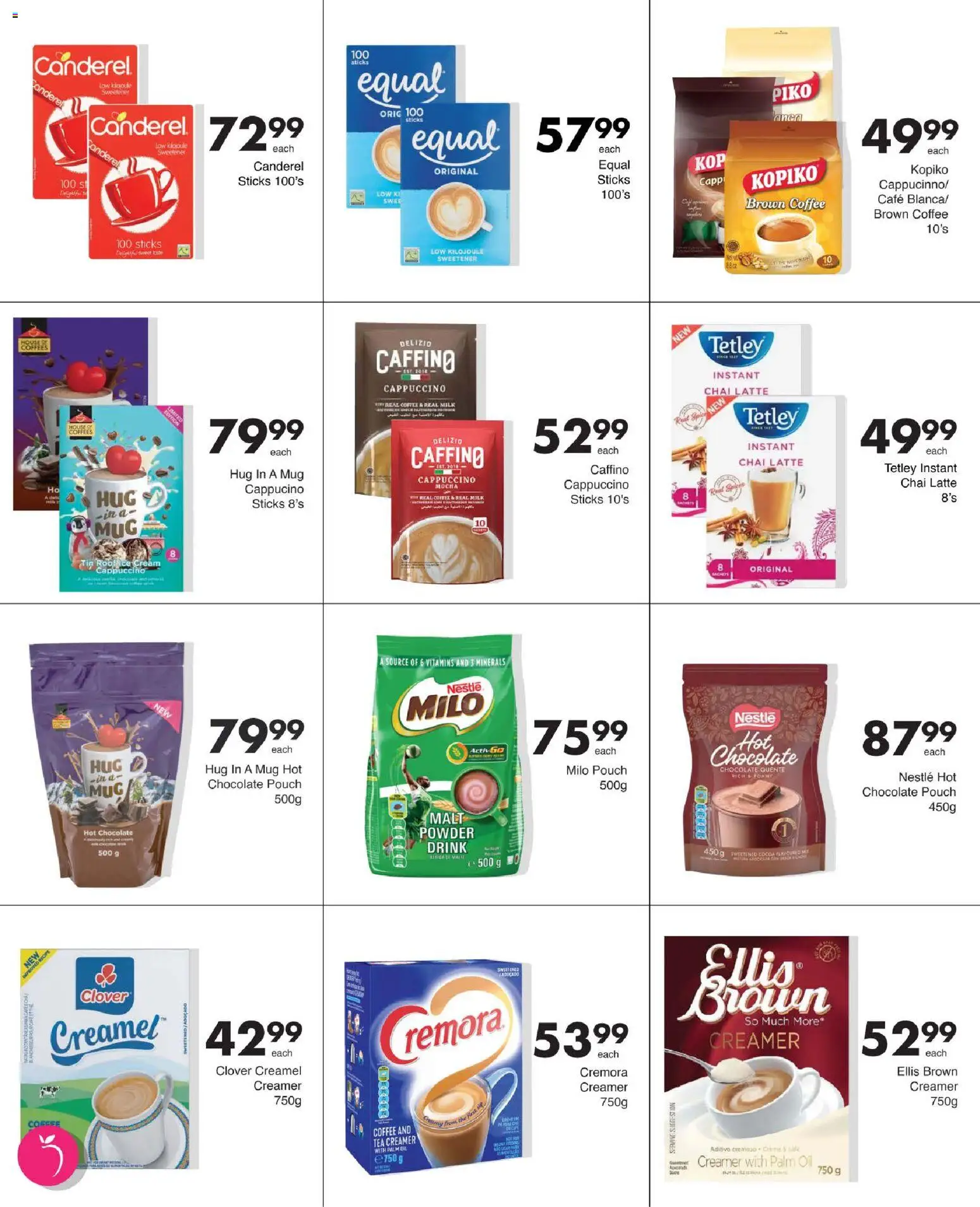 New Save catalogue – valid from 27/08/2026 | Page: 34 | Products: Sweetener, Hot chocolate, Coffee, Mug