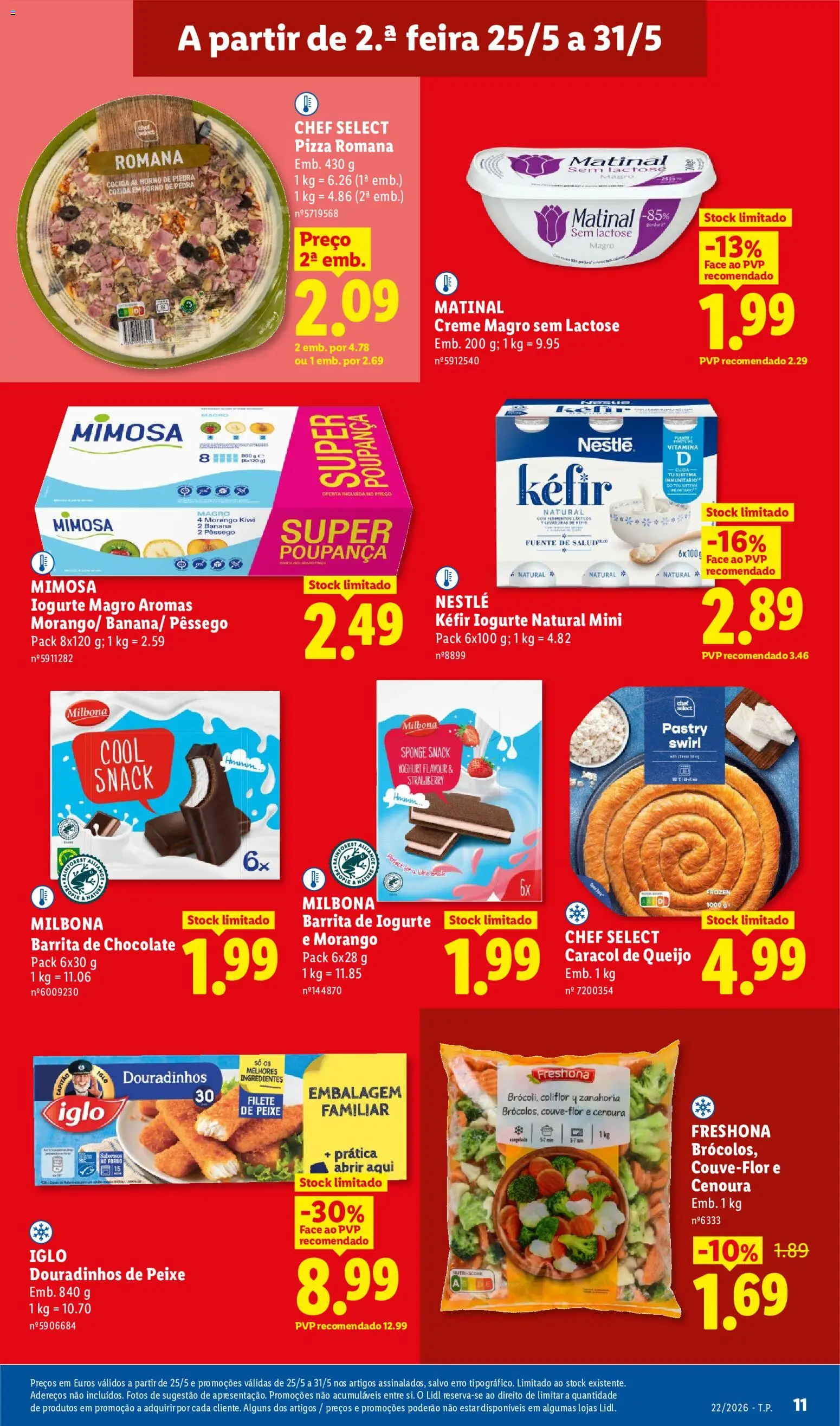 Lidl folheto │ válido de 25.05.2026 | Página: 11 | Produtos: Forno, Capitão iglo, Queijo, Pizza