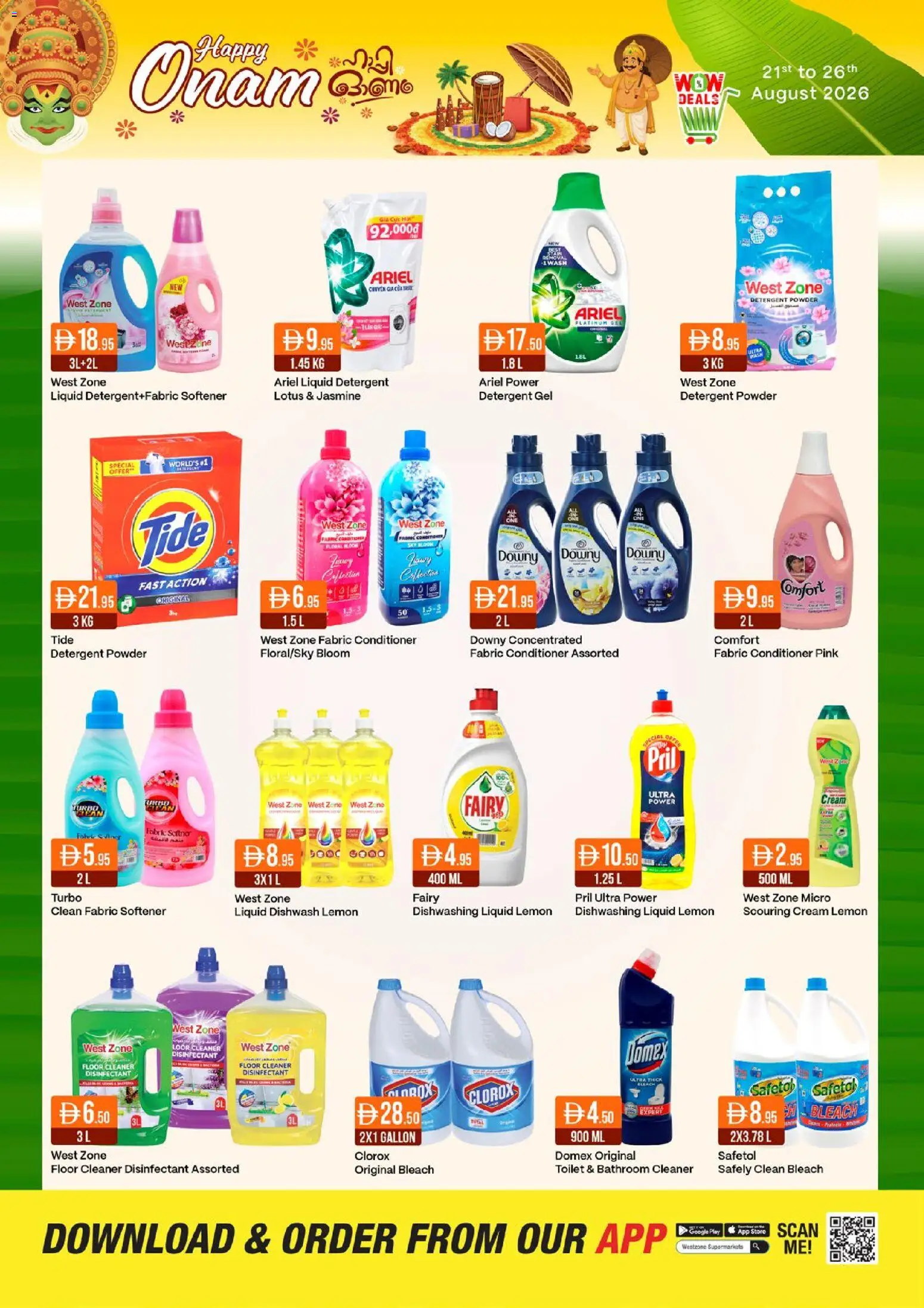 {H1} | Page: 14 | Products: Disinfectant, Bleach, Lemon, Fabric softener