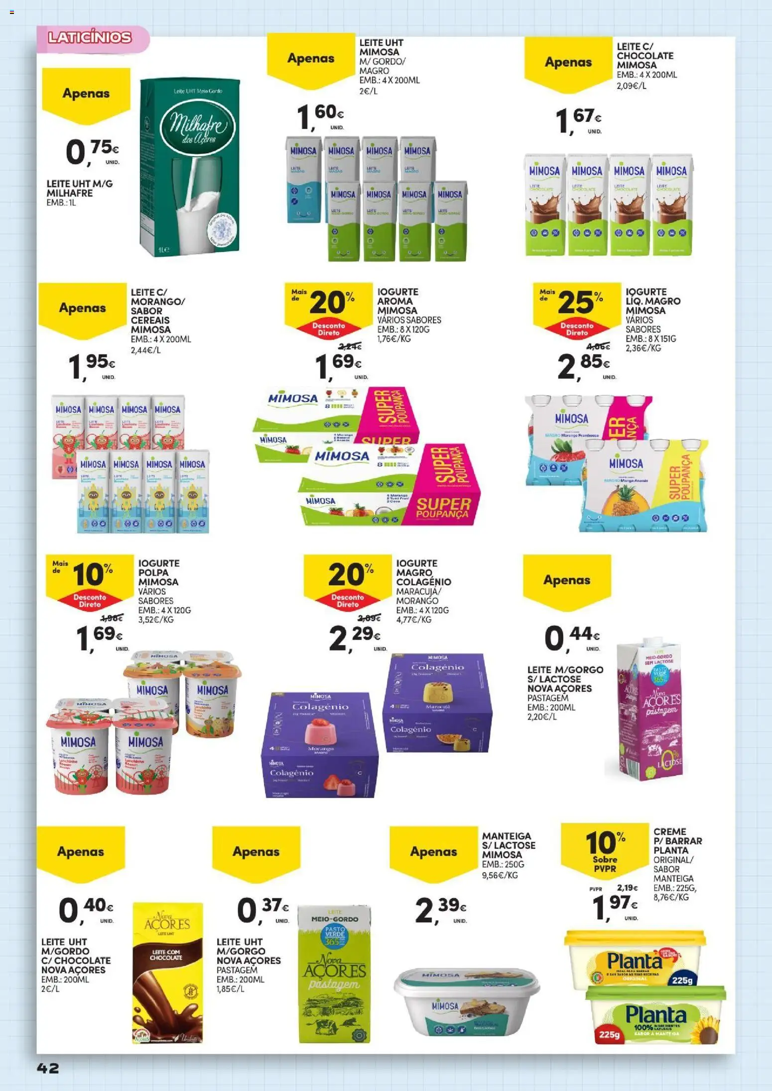 Continente - Açores Regresso às Aulas │ válido de 25/08/2026 | Página: 42 | Produtos: Iogurte magro, Ingredientes, Manteiga, Creme