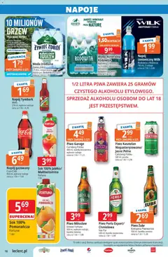 Pogląd oferty "E.Leclerc gazetka" - ważna od 16.06.2026 | Strona: 16 | Produkty: Napoje, Sok, Piwo, Woda