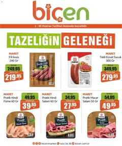 01.06.2026 tarihinden itibaren geçerli olan Biçen Market kataloğu önizlemesi