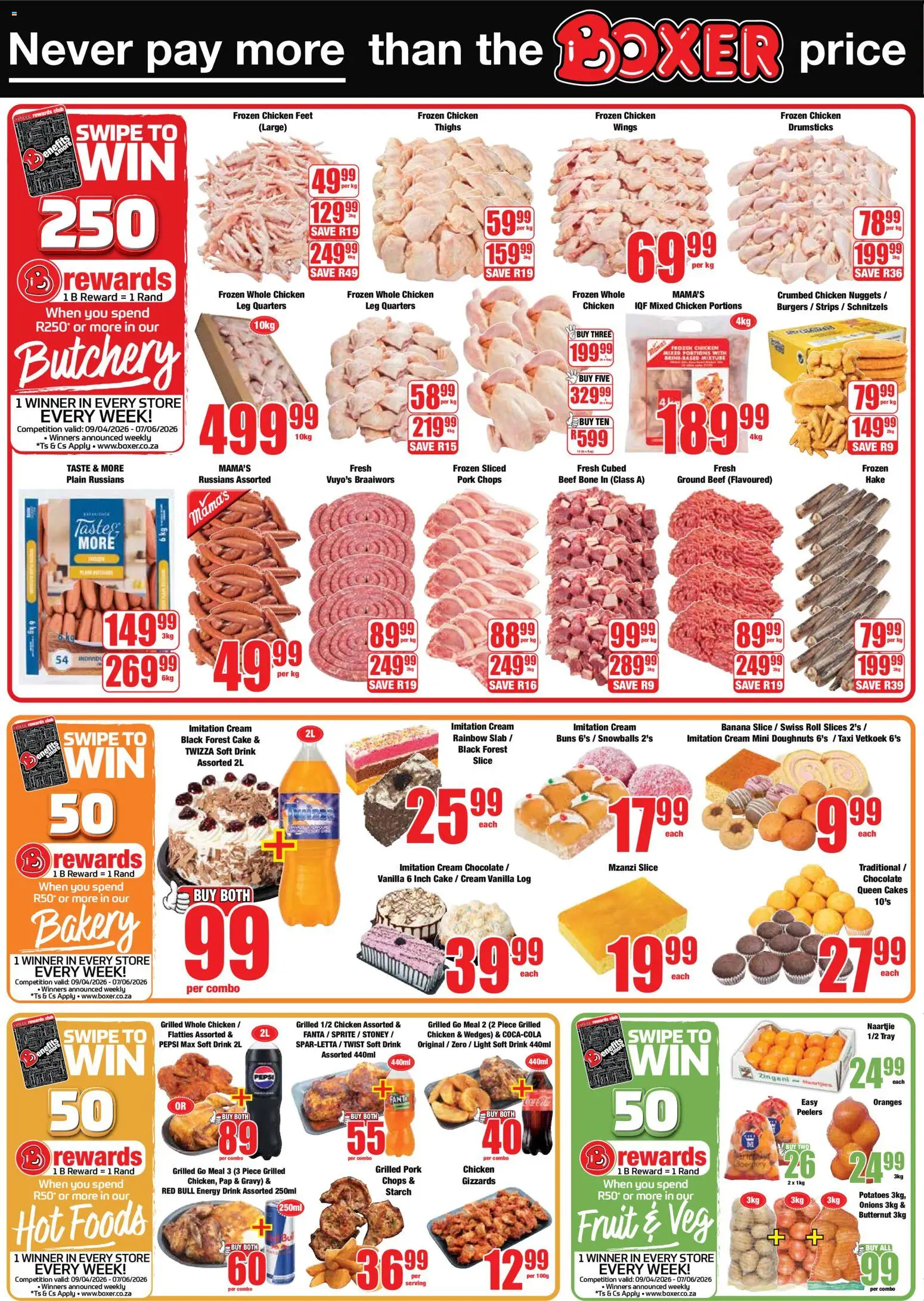 New Boxer catalogue – valid from 11.05.2026 | Page: 2 | Products: Buns, Chocolate, Oranges, Cream