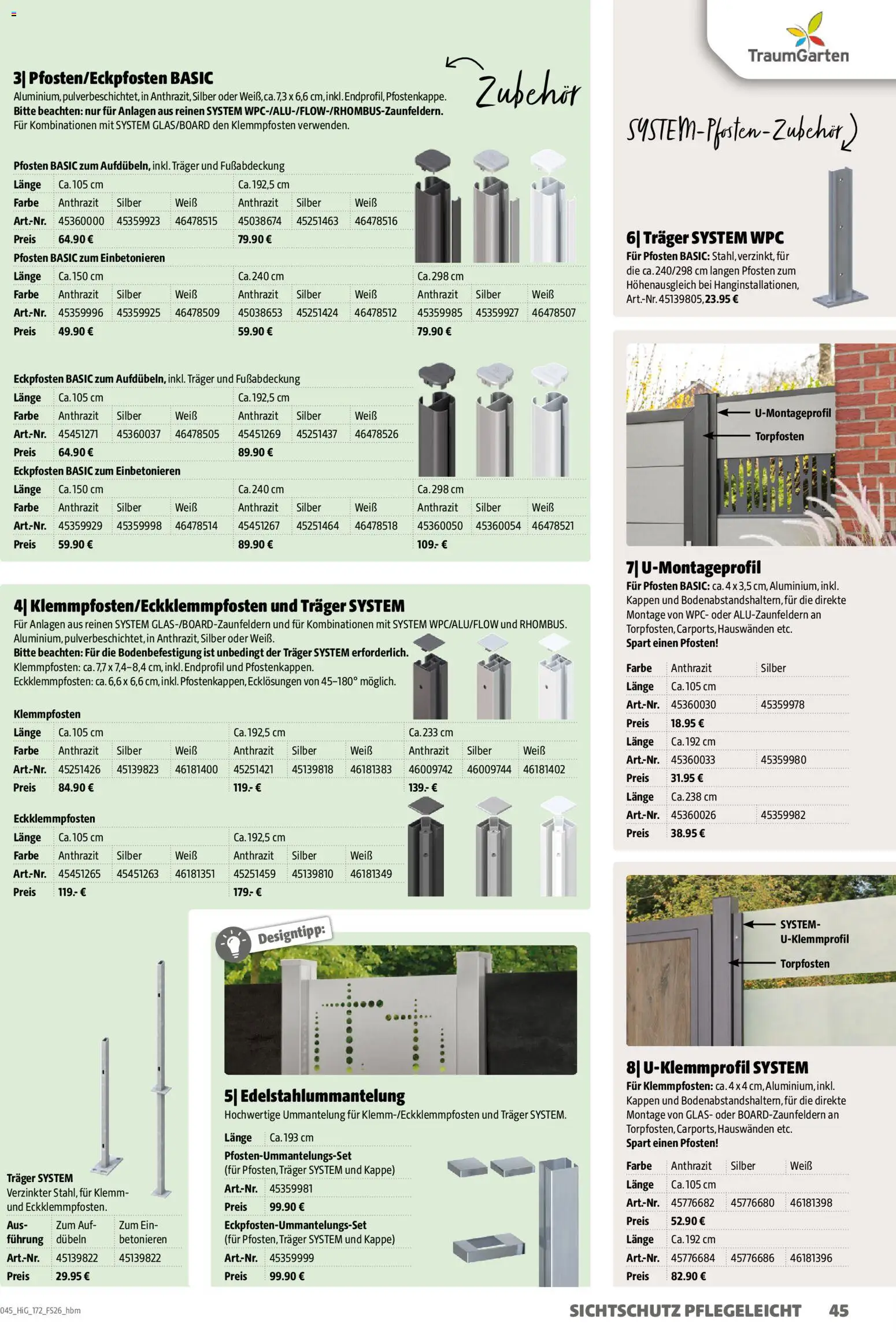 Hagebau Gartengestaltungsortiment – gültig ab 02.03.2026 | Seite: 45 | Produkte: Kappe