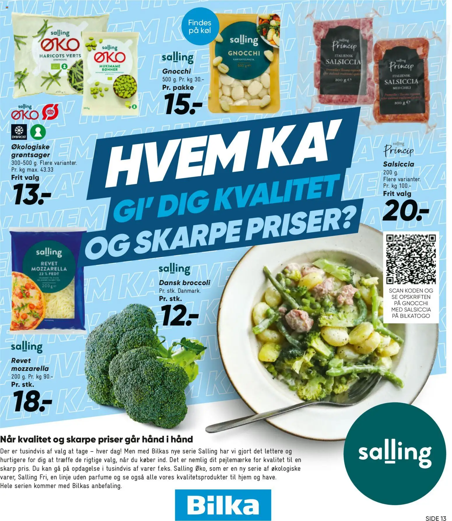 Bilka tilbudsavis – gyldig fra 24/07/2026 | Side: 13 | Produkter: Parfume, Broccoli, Bønner, Mozzarella