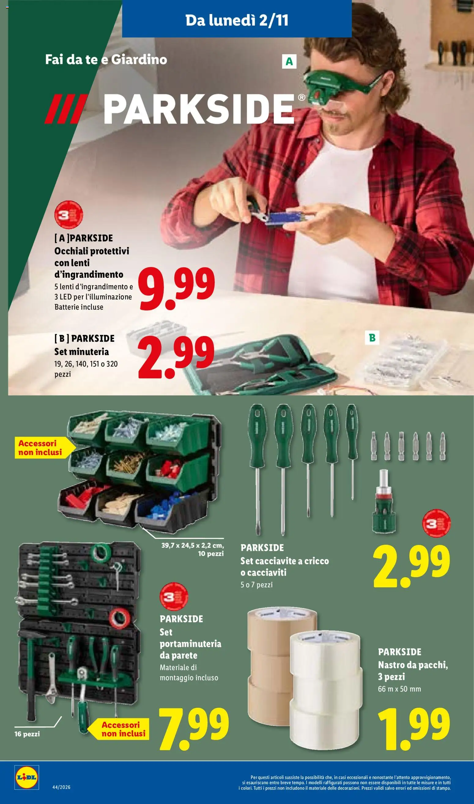 Volantino Lidl del 29/10/2026 | Pagina: 50 | Prodotti: Tè, Occhiali, Lenti, Batterie