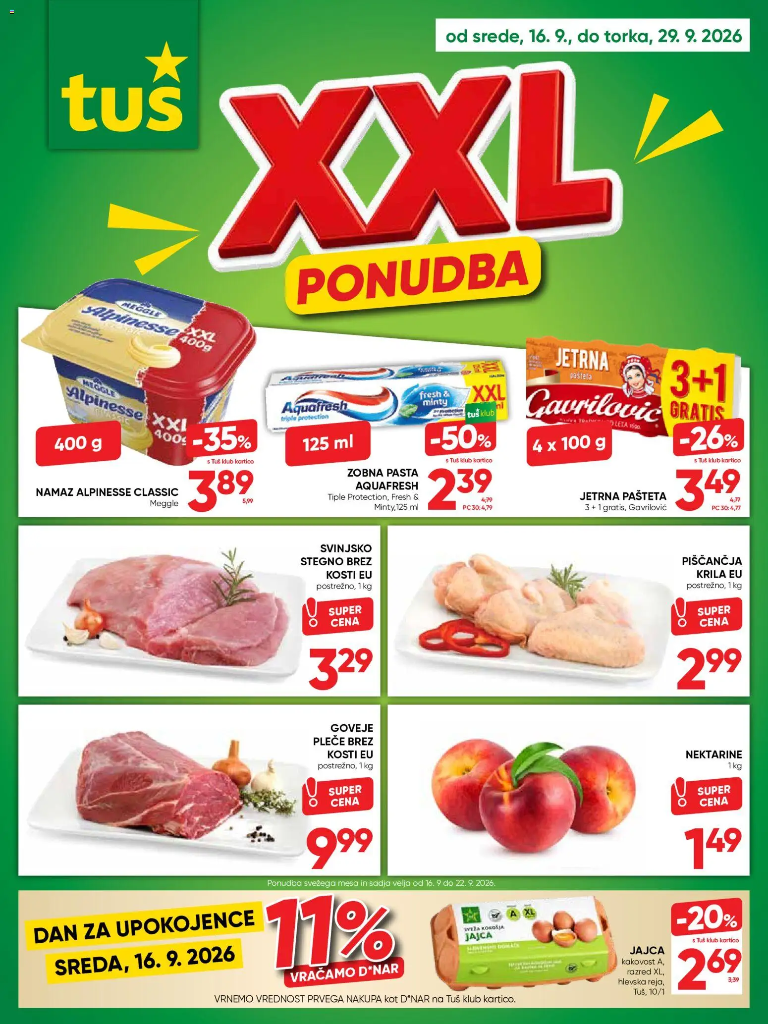 Novi Tuš katalog ponudbe – veljaven od 16.09.2026 | Stran: 1