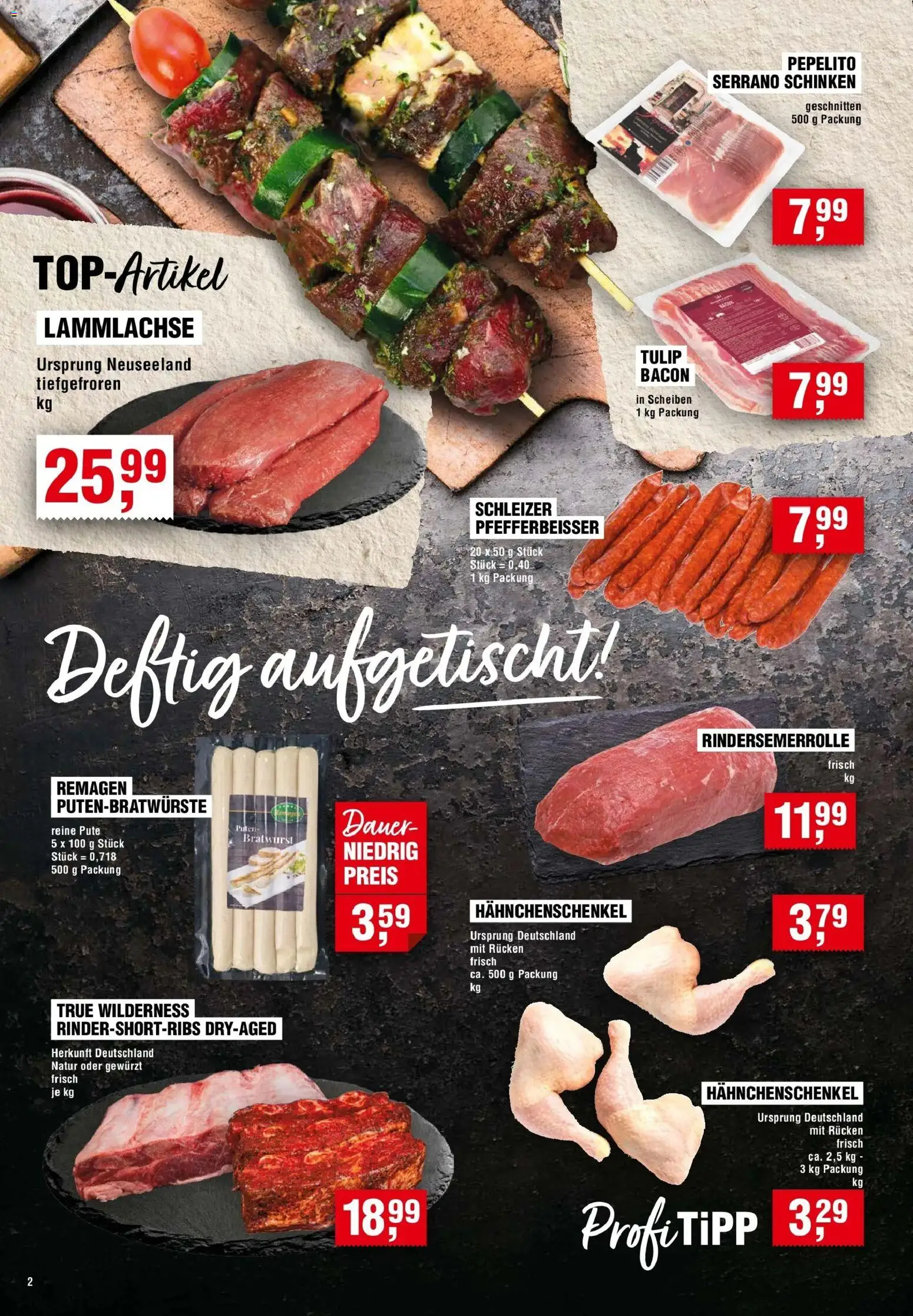 Edeka Prospekt Naumburg (Saale) (ab 13.08.2026) » Angebote Online | Seite: 2 | Produkte: Hahnchenschenkel, Bratwurst, Serrano schinken, Schinken