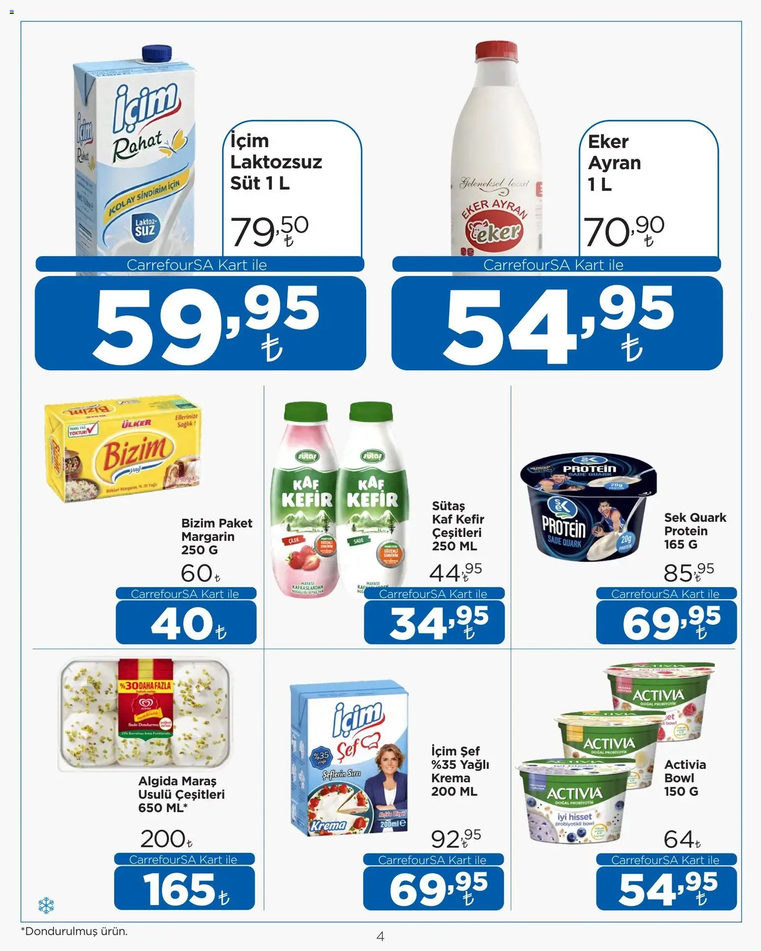 CarrefourSA Katalog - 19 Eylül 2026 tarihinden itibaren geçerlidir | Sayfa: 5 | Ürünler: Kefir, Süt, Krema, Dondurma