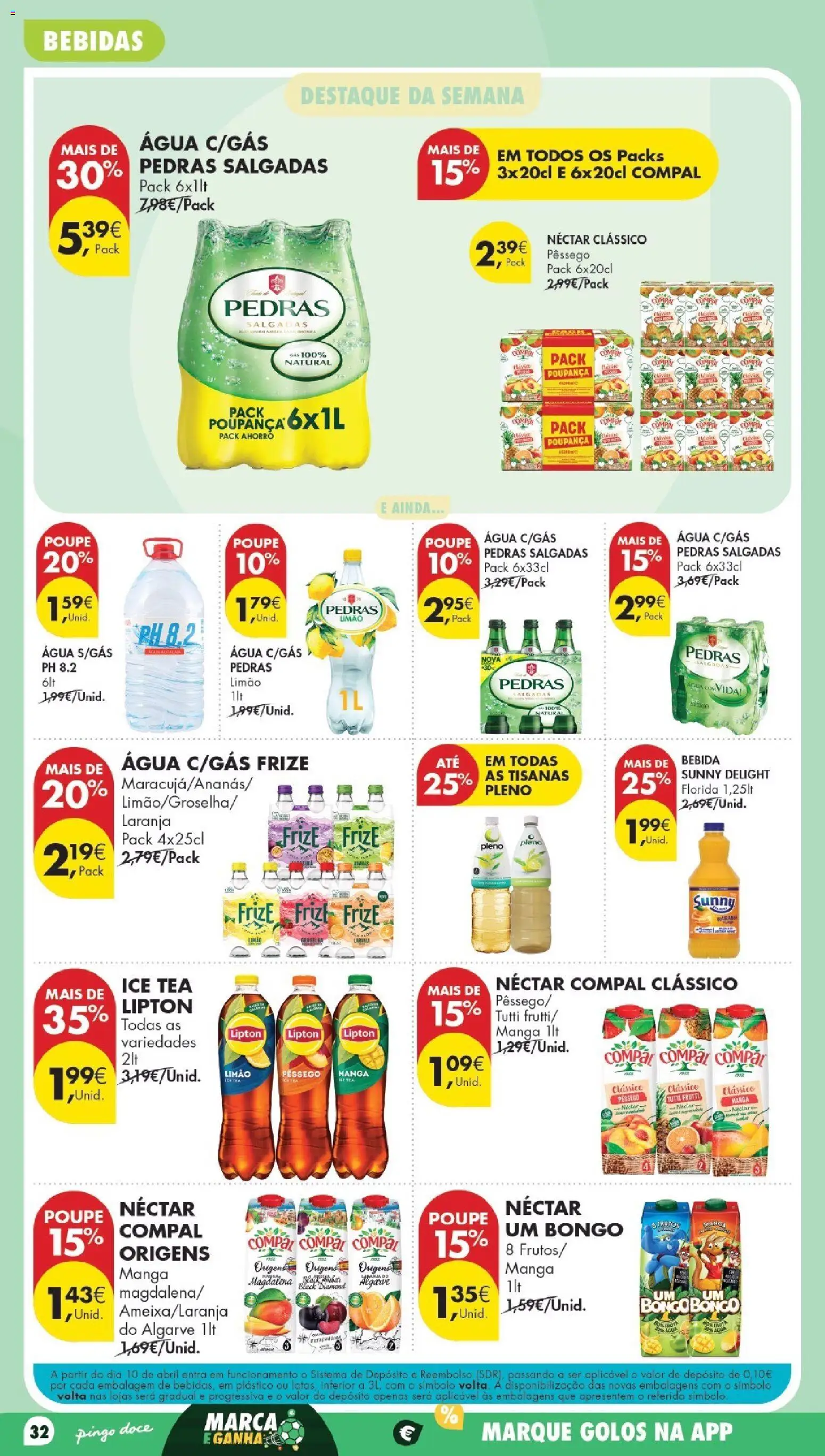 Pingo Doce Poupe Esta Semana Madeira │ válido de 30/06/2026 | Página: 32 | Produtos: Agua, Bebida