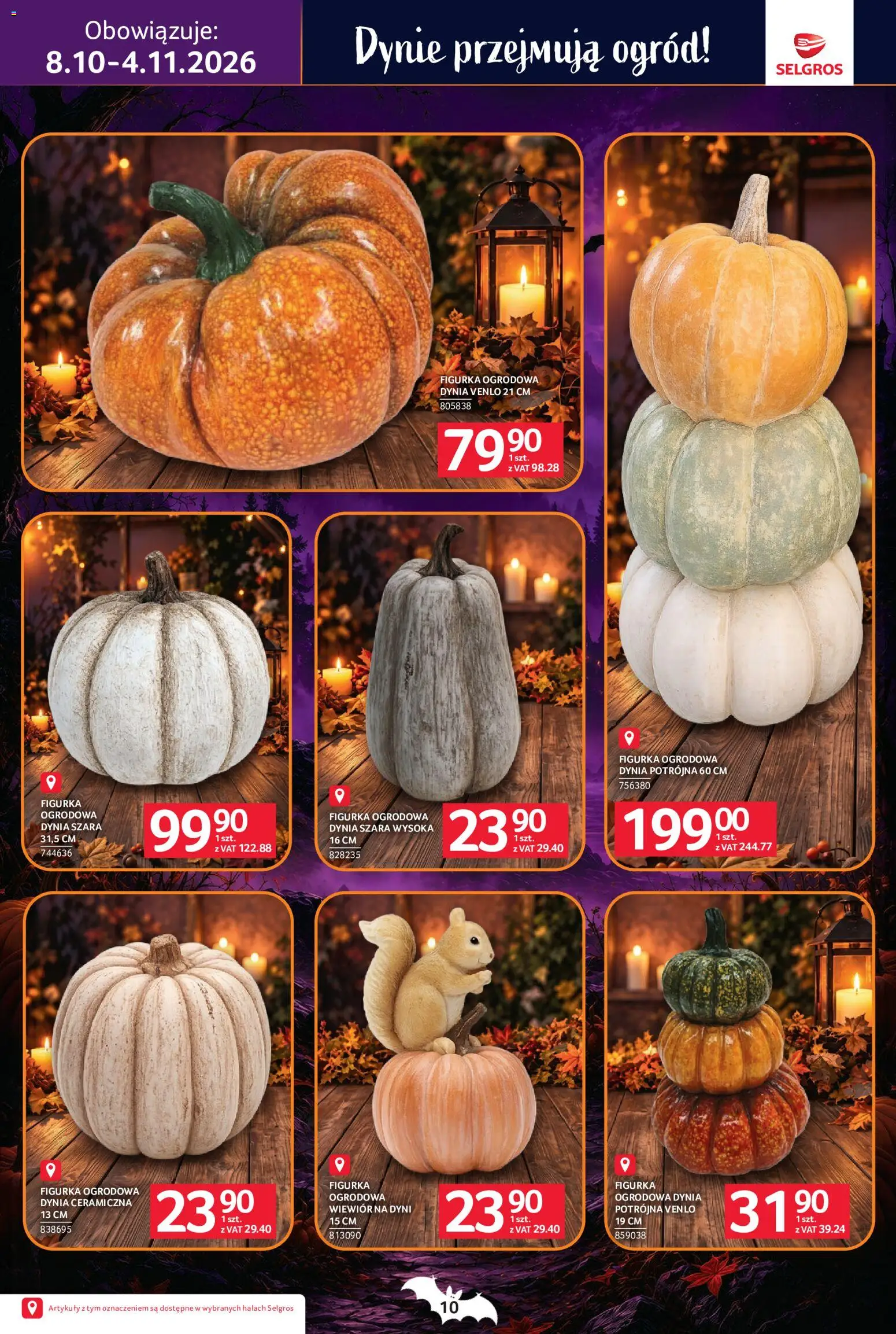 Selgros cash&carry gazetka - Halloween od 08.10.2026 | Strona: 10 | Produkty: Dynia