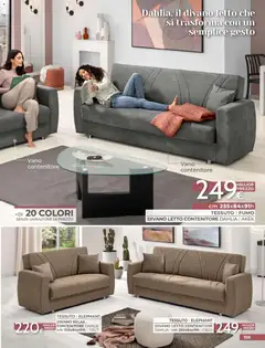 Anteprima del volantino Mondo Convenienza volantino valido a partire dal 01/09/2026 | Pagina: 161 | Prodotti: Divano letto, Contenitore, Letto, Divano