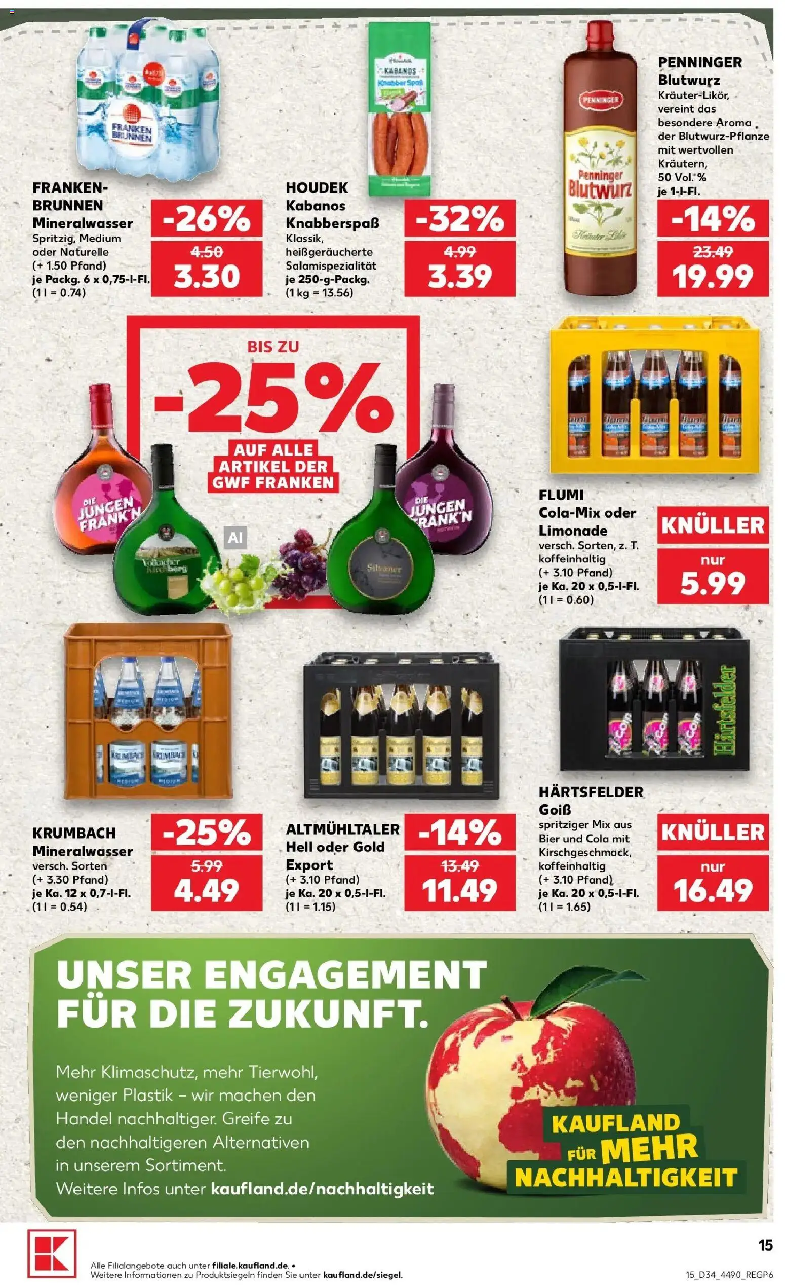 Prospekt Kaufland ab 20.08.2026 » Angebote Online zum Blättern | Seite: 15 | Produkte: Cola, Bier, Limonade, Mineralwasser