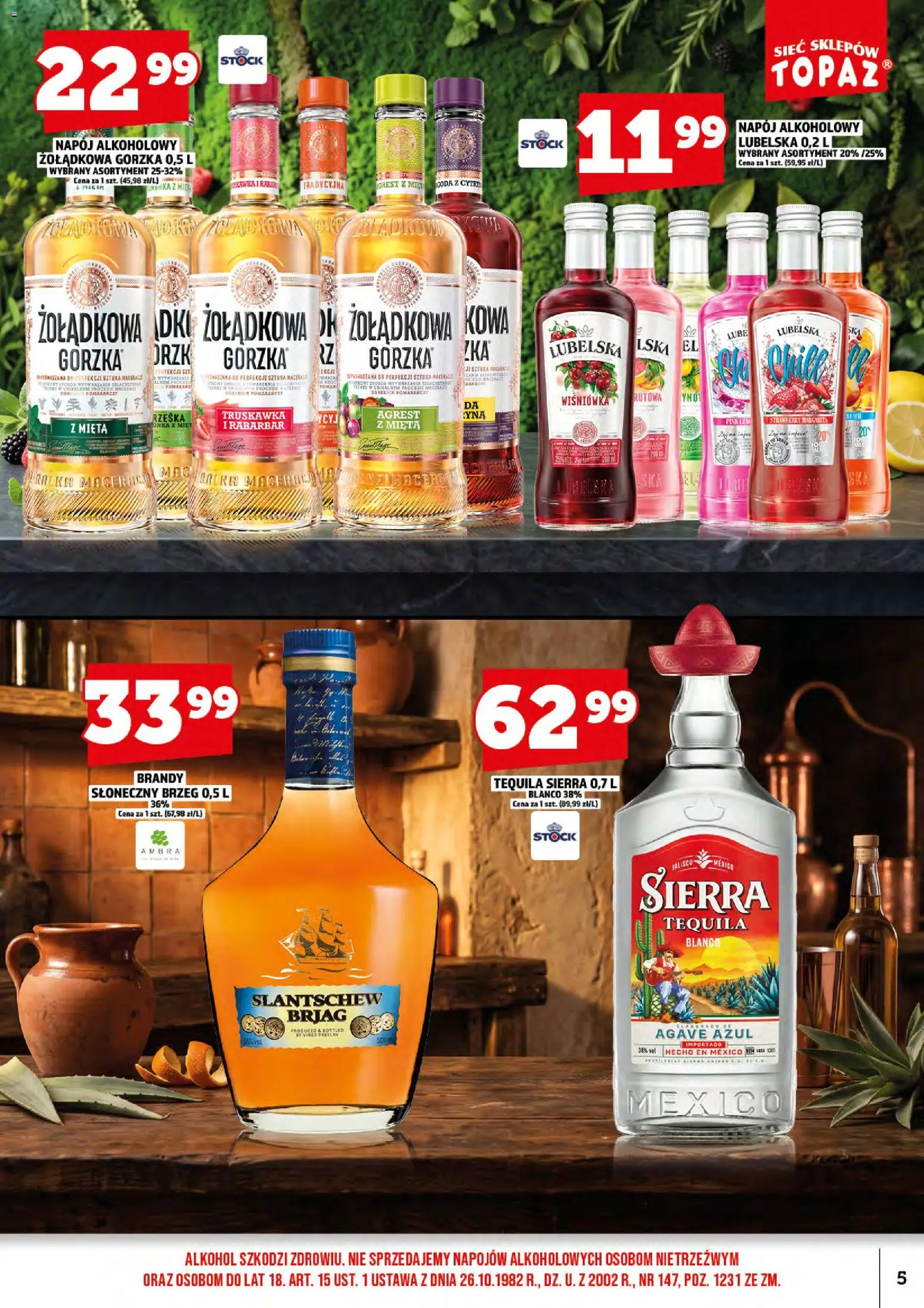 Topaz gazetka alkoholowa od 01.11.2026 | Strona: 7 | Produkty: Tequila Sierra, Mięta, Brandy, Tequila
