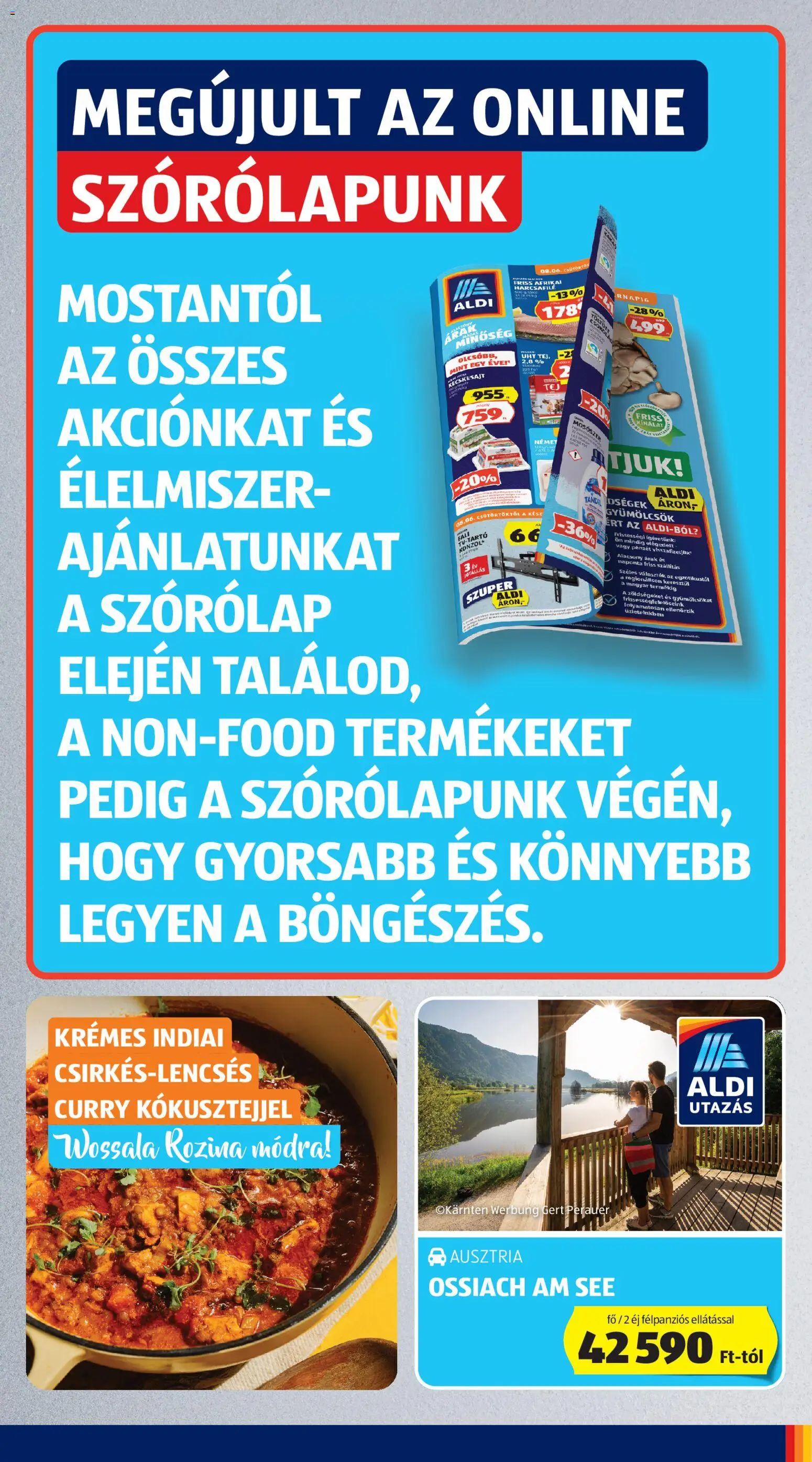 Aldi akciós ujság - amely érvényes a következő dátumtól: 2026.08.06. | Oldal: 7 | Termékek: TV, Kecskesajt, Afrikai harcsafilé, Mosószer