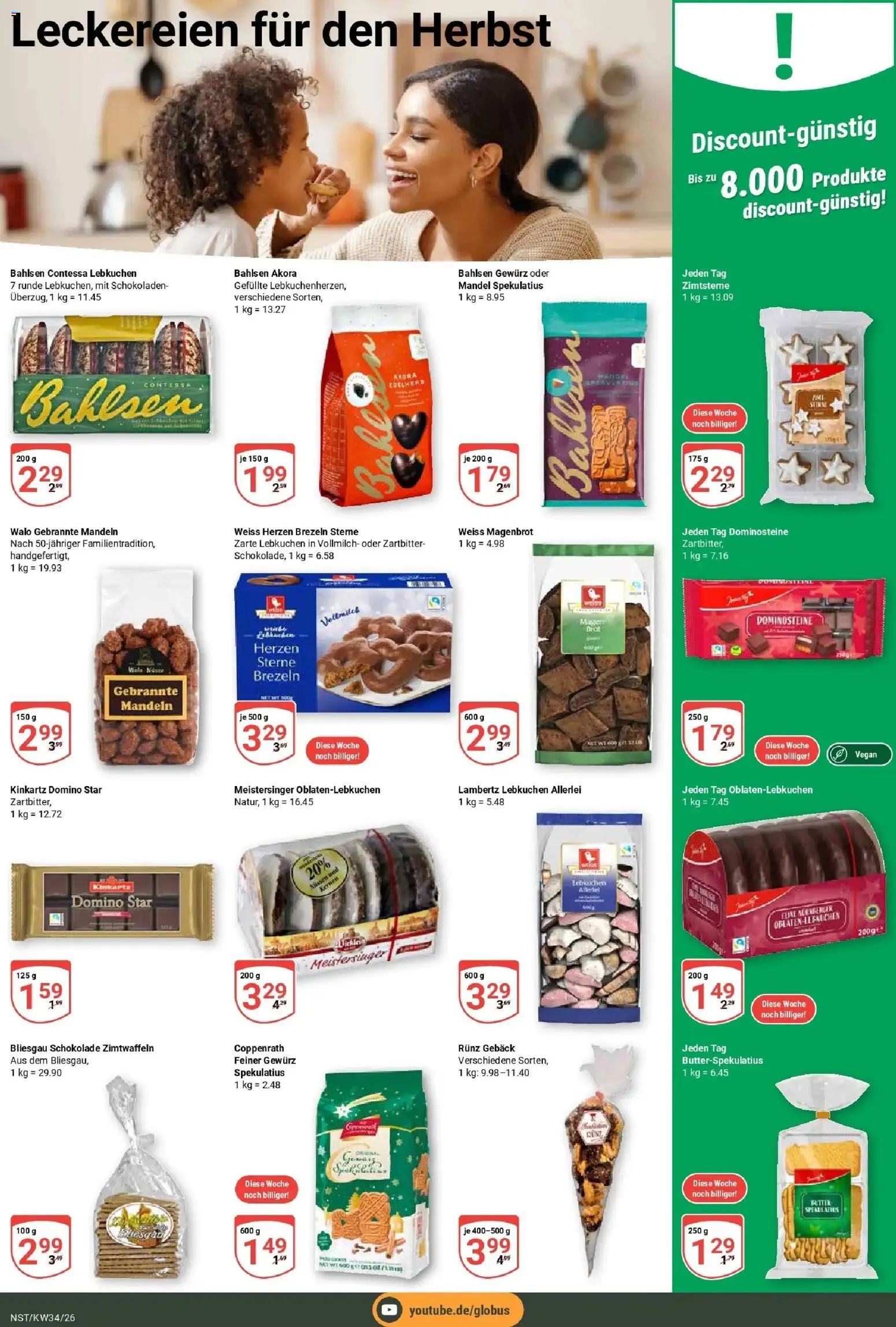 Globus Prospekt Neustadt (ab 17.08.2026) » Angebote online | Seite: 16 | Produkte: Schokolade, Mandeln, Brot