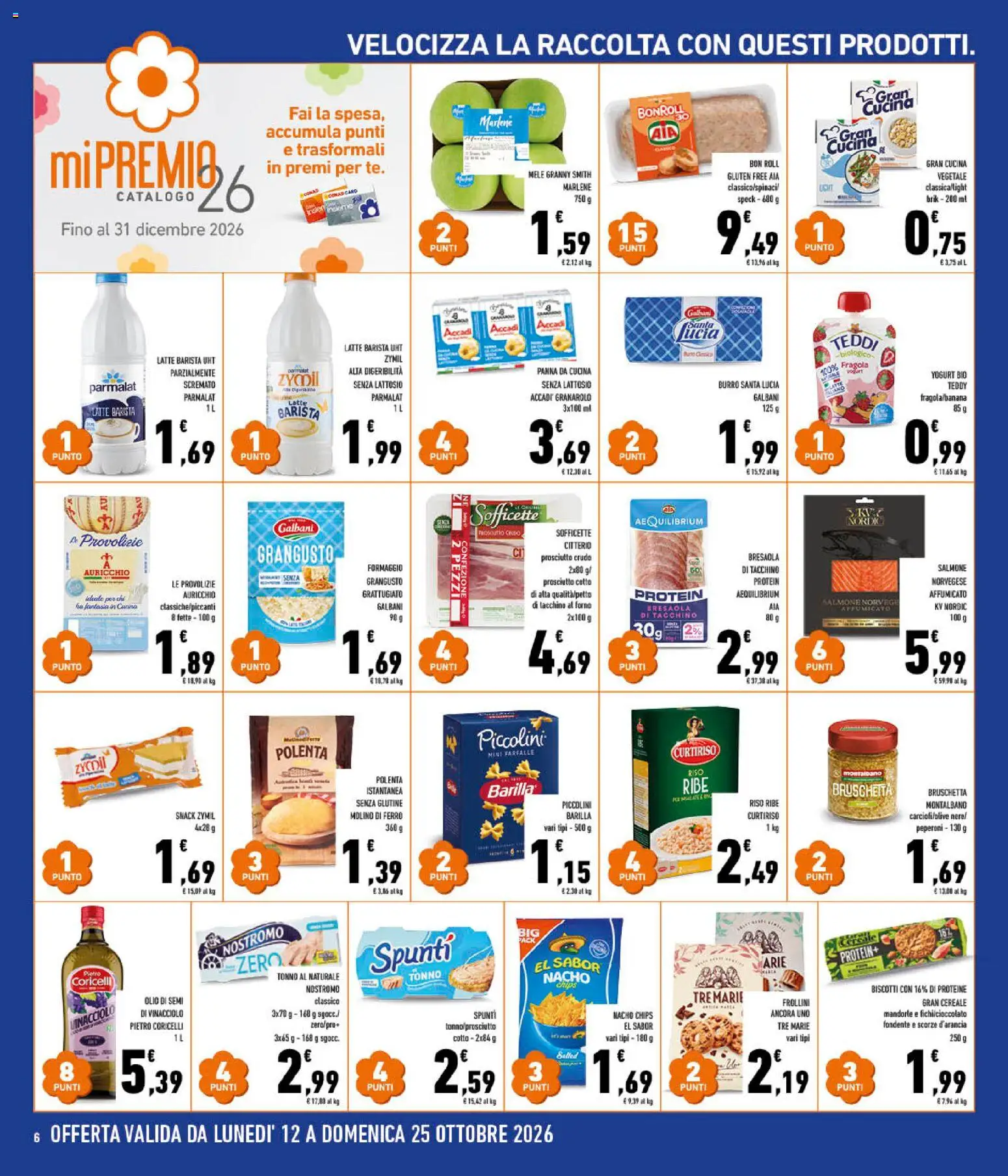 Volantino Conad del 14/10/2026 | Pagina: 6 | Prodotti: Senza glutine, Tacchino, Panna da cucina, Senza lattosio