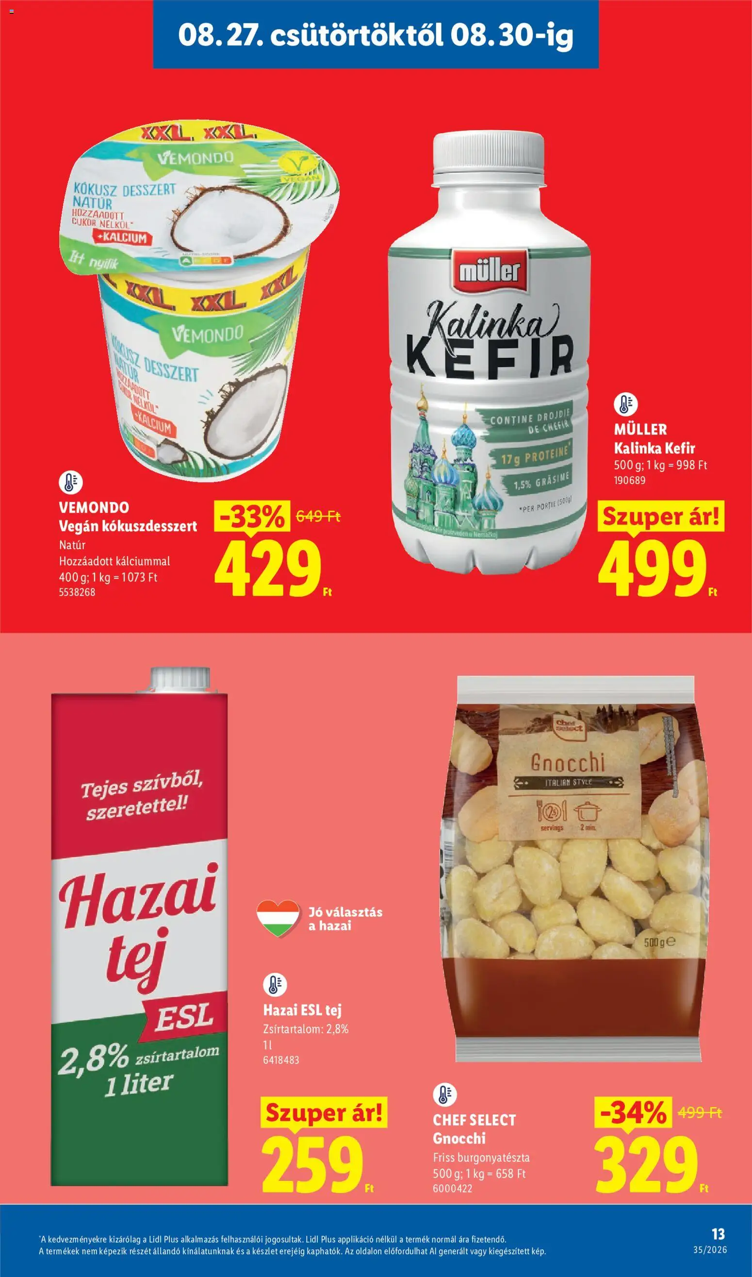 Lidl akciós ujság - amely érvényes a következő dátumtól: 2026.08.27. | Oldal: 13