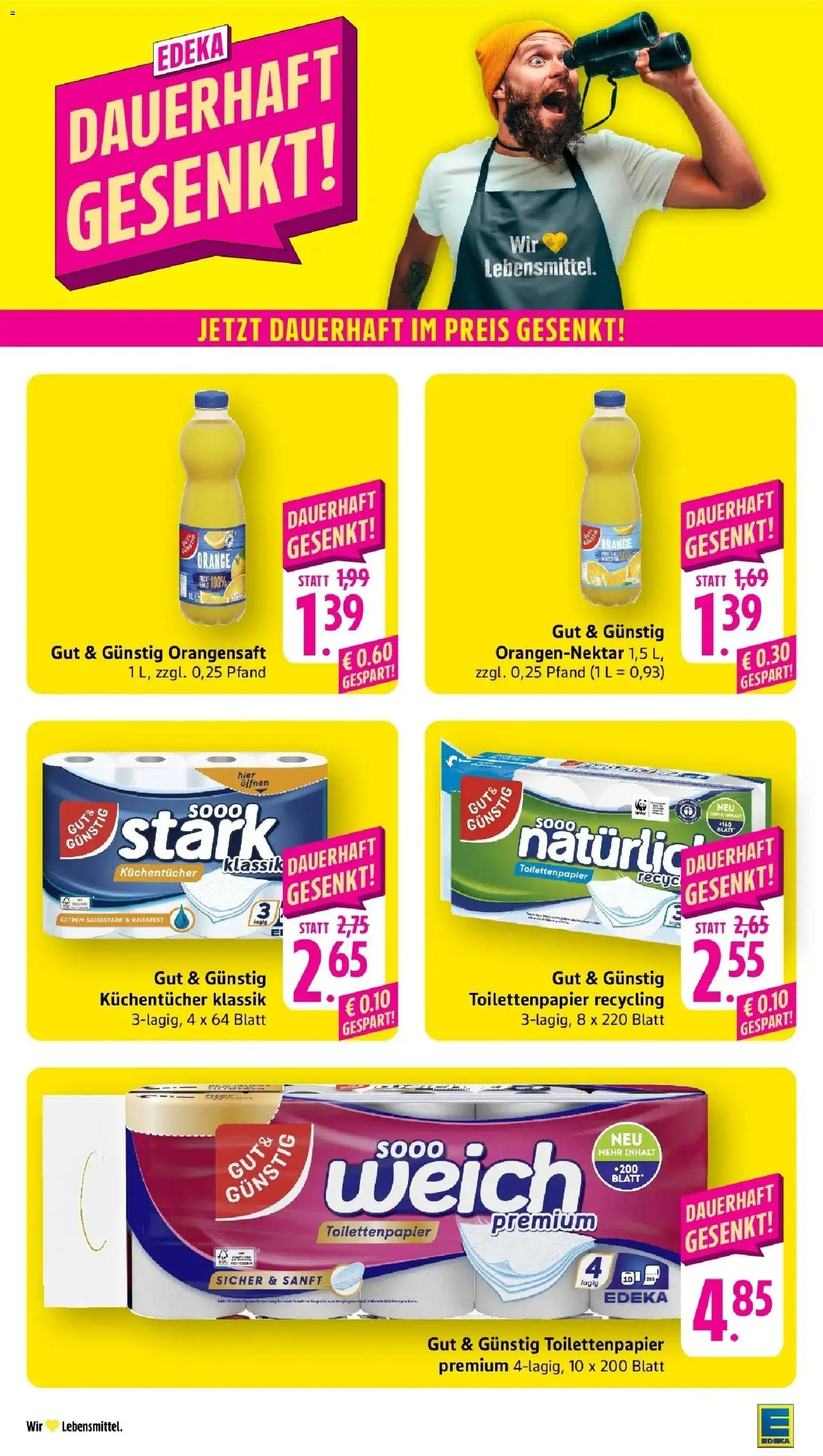 Edeka Prospekt Eppstein (ab 31.08.2026) » Angebote Online | Seite: 36 | Produkte: Orangensaft, Toilettenpapier