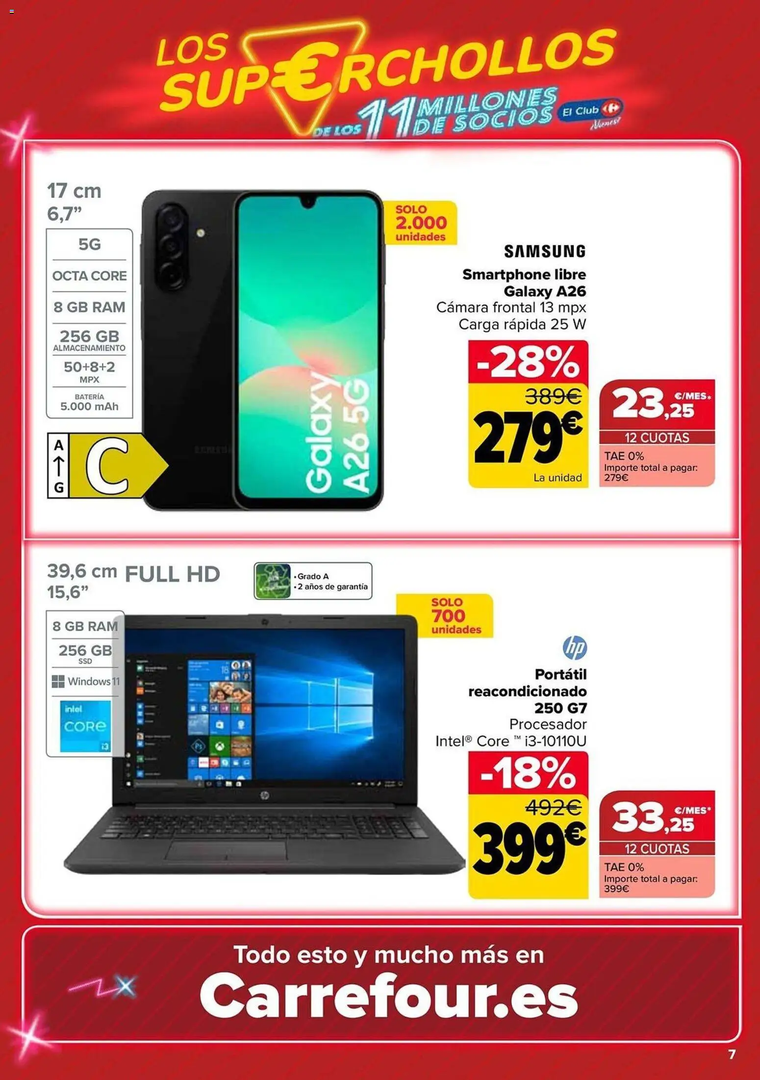 Carrefour Los Super Chollos │ válido desde el 12.05.2026 | Página: 7 | Productos: Smartphone, Cámara, Batería