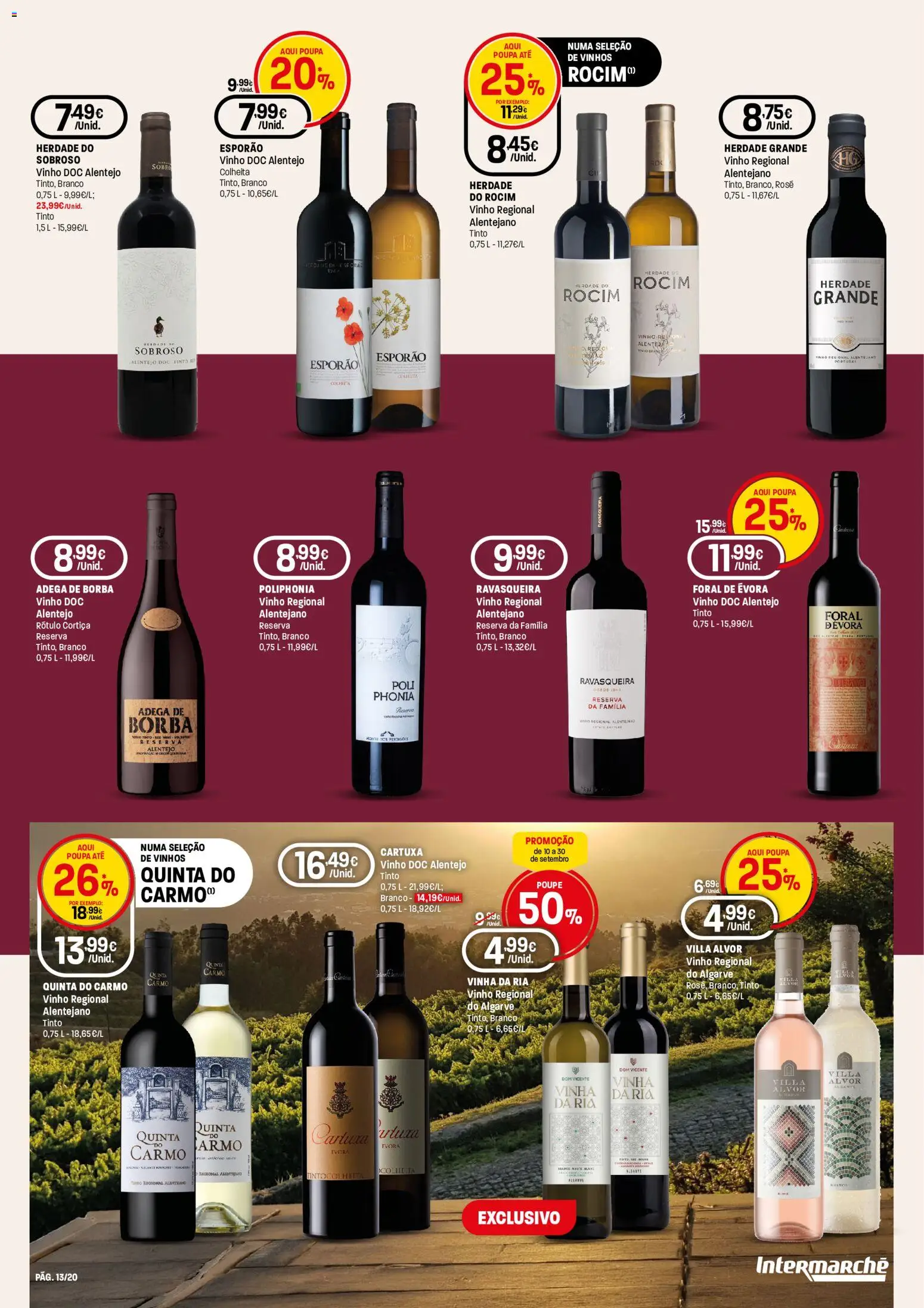 Intermarché folheto Especial Vinhos Contact │ válido de 10/09/2026 | Página: 13