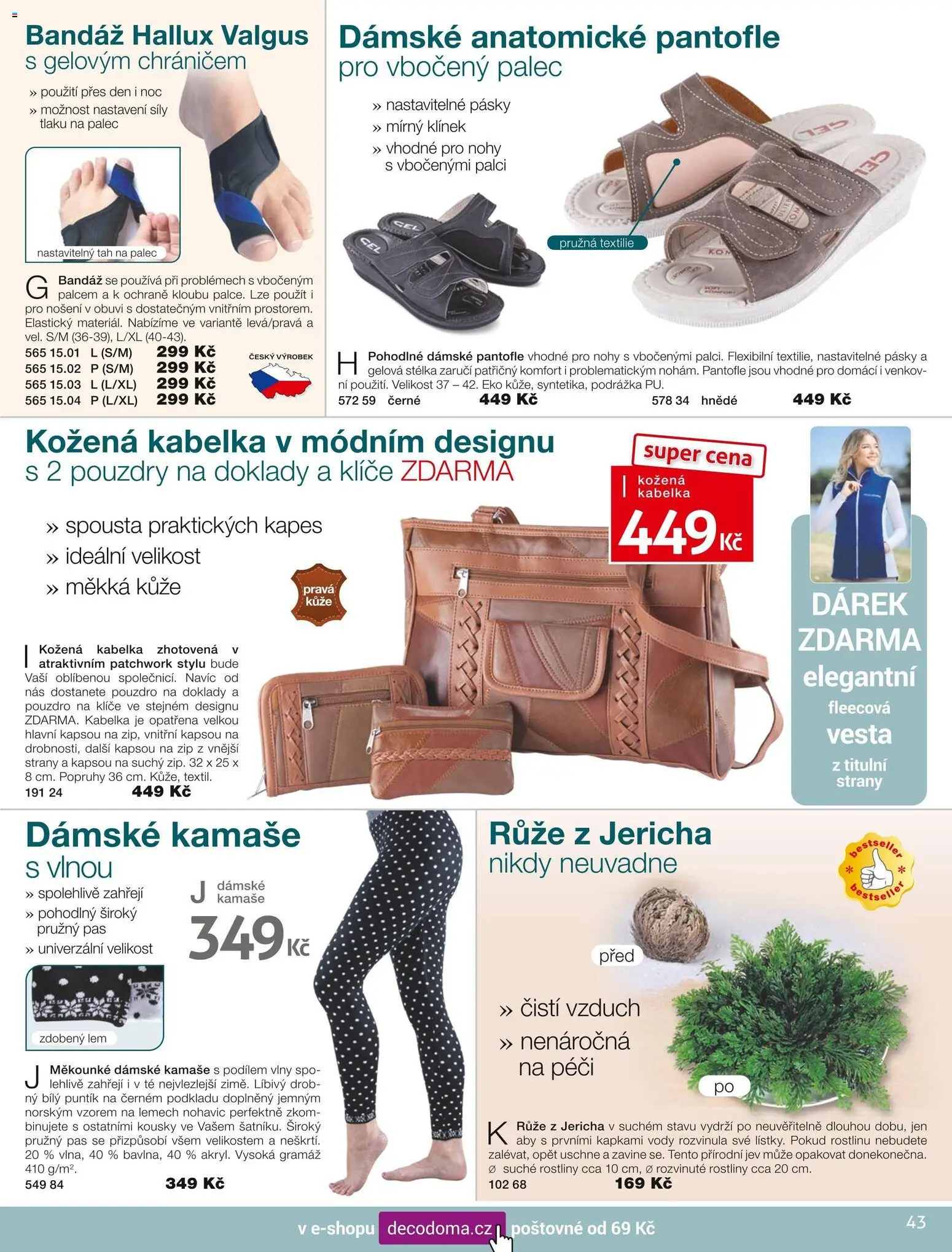 Decodoma katalog Podzim 2026 od 01.09.2026 | Strana: 43 | Produkty: Vesta, Kabelka, Pouzdro, Rostliny