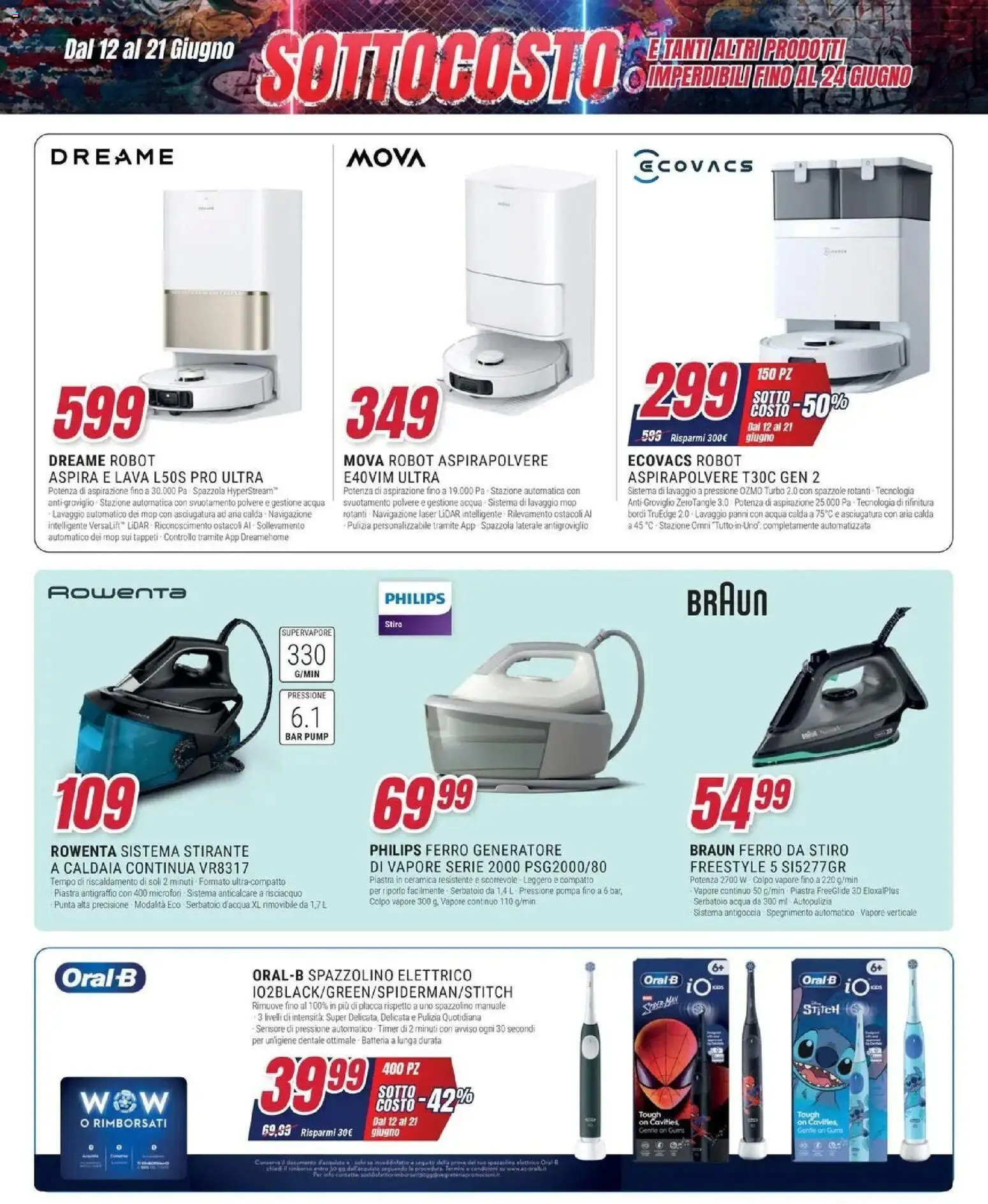 Volantino Trony del 11.06.2026 | Pagina: 15 | Prodotti: Generatore, Ferro da stiro, Robot, Navigazione