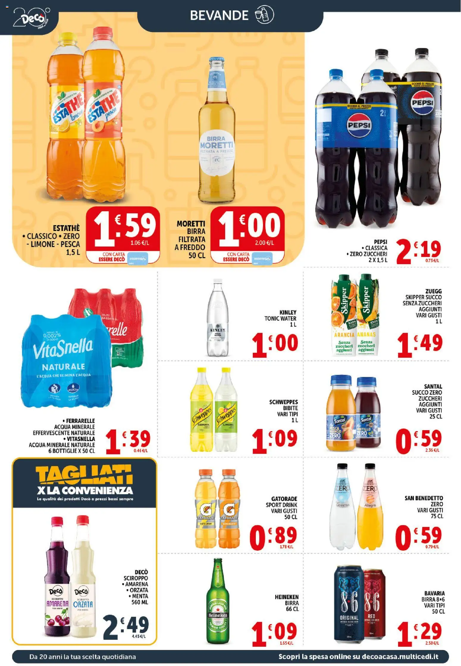 Volantino Decò del 21/08/2026 | Pagina: 16 | Prodotti: Birra, Limone, Amarena, Cedrata