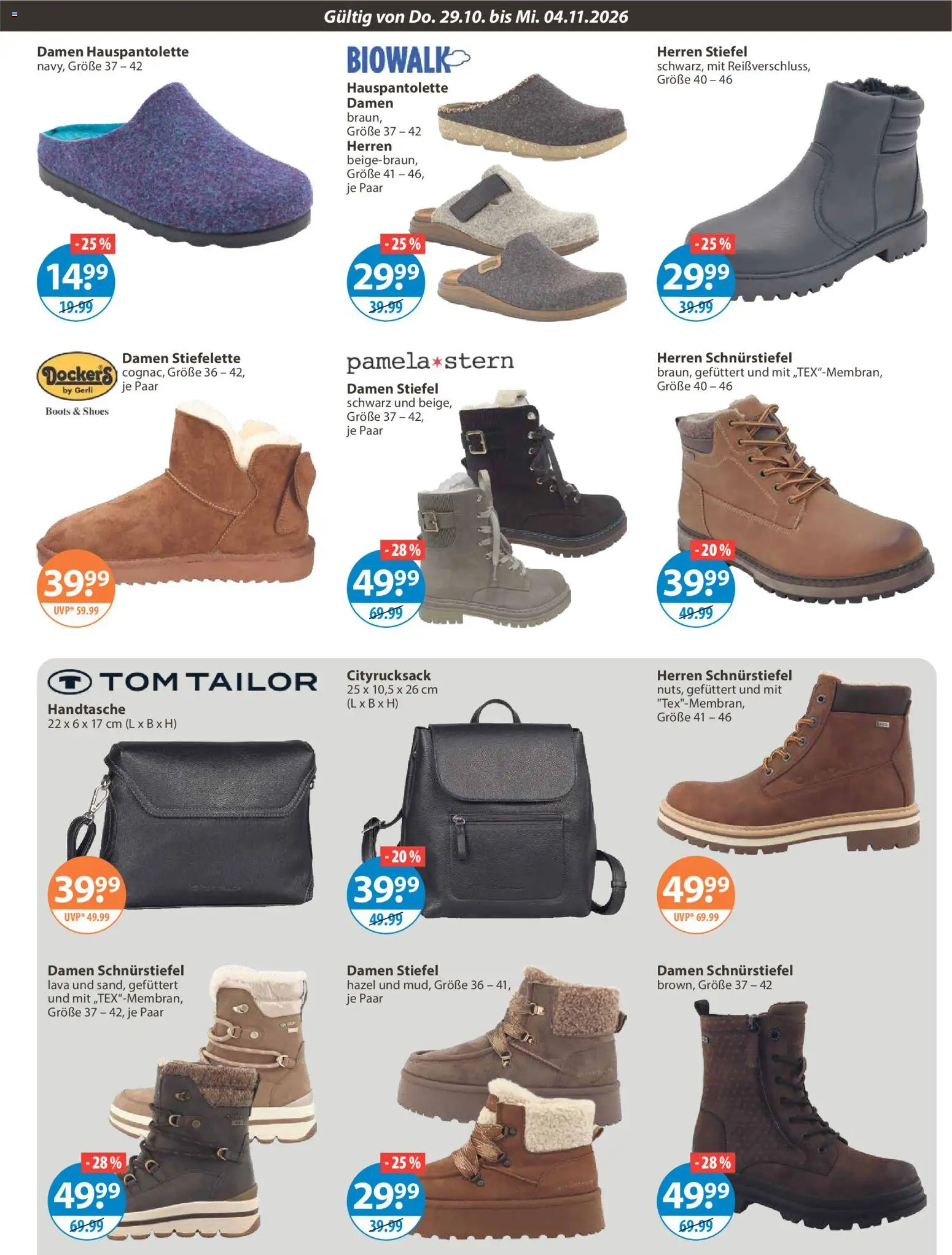 V-Markt Angebote – gültig ab 29.10.2026 | Seite: 21 | Produkte: Stiefel, Handtasche