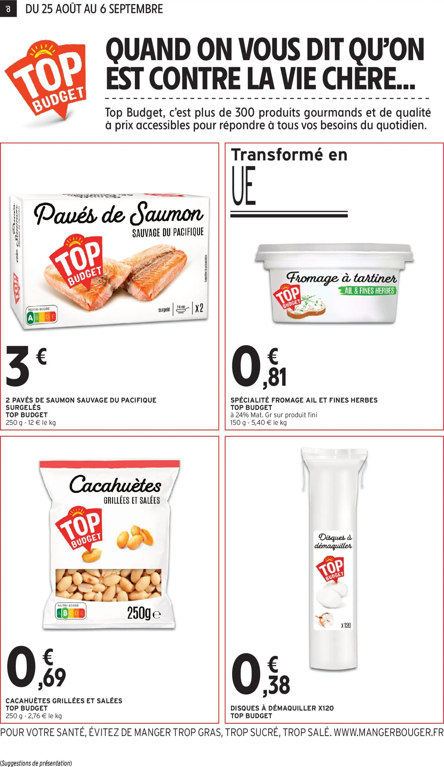 {H1} | Page: 8 | Produits: Cacahuetes grillees, Ail, Cacahuètes, Saumon