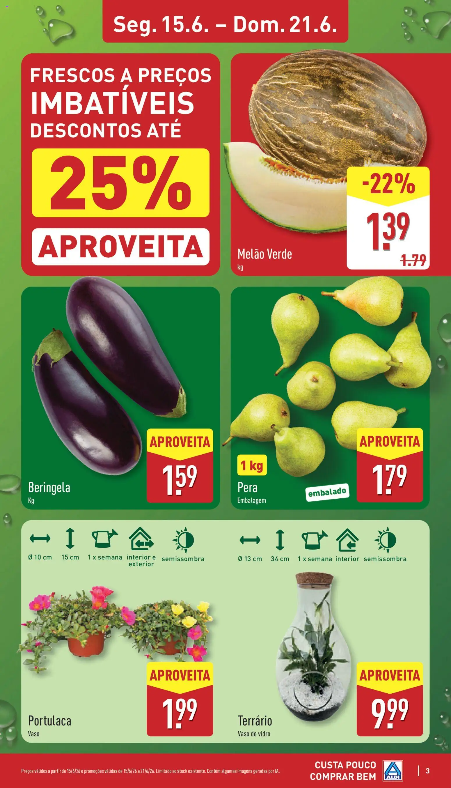 Aldi folheto │ válido de 15.06.2026 | Página: 3 | Produtos: Vaso, Melão