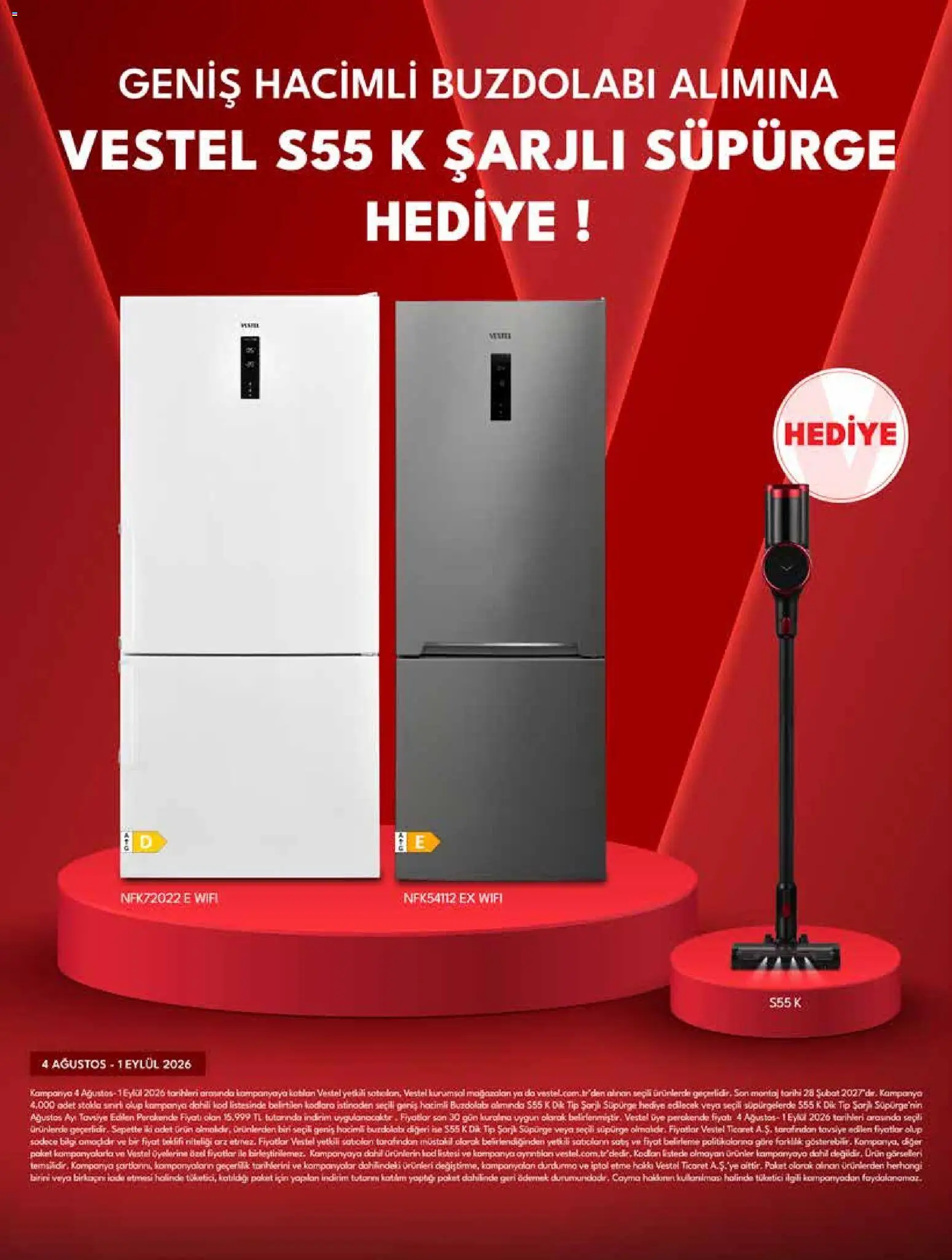 Vestel - Küçük Ev Aletleri - 01 Ağustos 2026 tarihinden itibaren geçerlidir | Sayfa: 3 | Ürünler: Buzdolabı