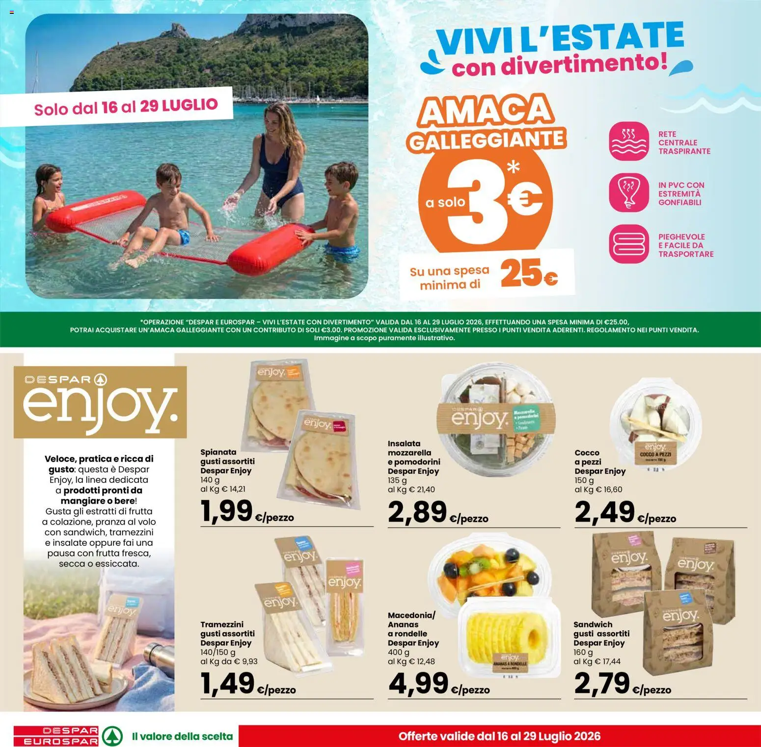 Volantino Eurospar del 16/07/2026 | Pagina: 14 | Prodotti: Pomodorini, Insalata, Frutta, Cocco