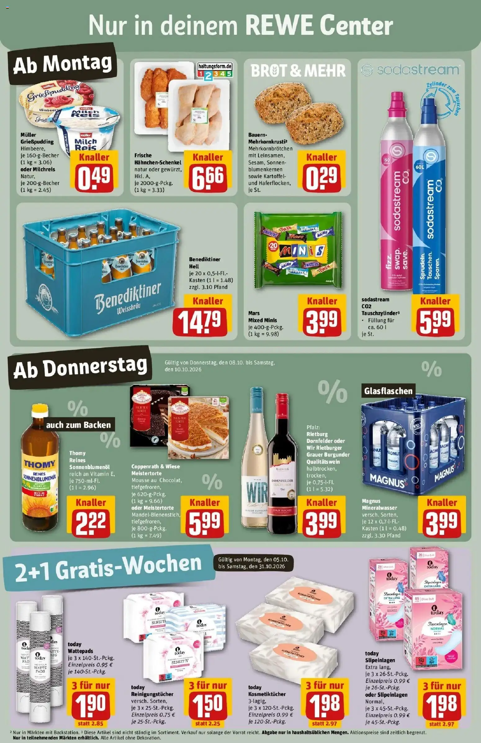 REWE Prospekt ab 05.10.2026 zum Blättern » Angebote | Seite: 5 | Produkte: Milch, Snickers, Mars, Reis