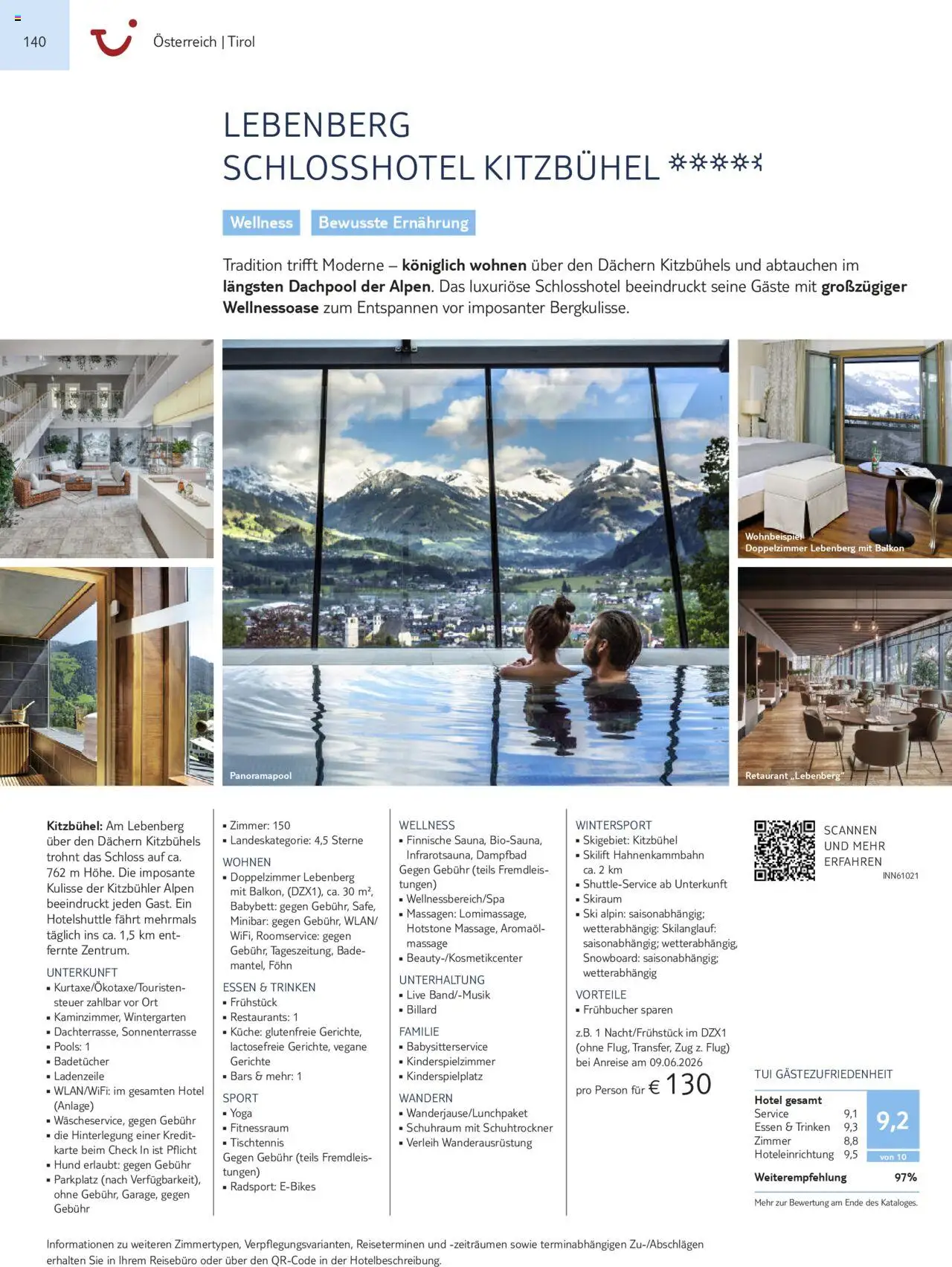 TUI Urlaub mit eigener Anreise 2025/26 – gültig ab 01.11.2025 | Seite: 140 | Produkte: Babybett, Küche, Gerichte, Föhn