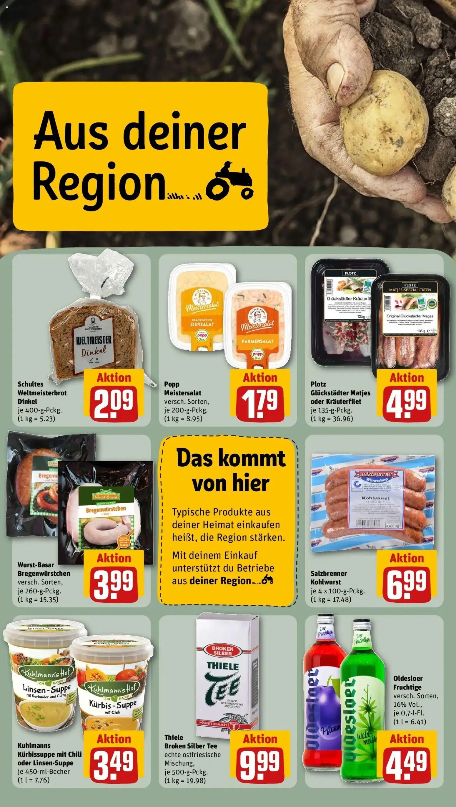 REWE Prospekt ab 28.09.2026 zum Blättern » Angebote | Seite: 28 | Produkte: Oldesloer, Wurst, Chili, Tee